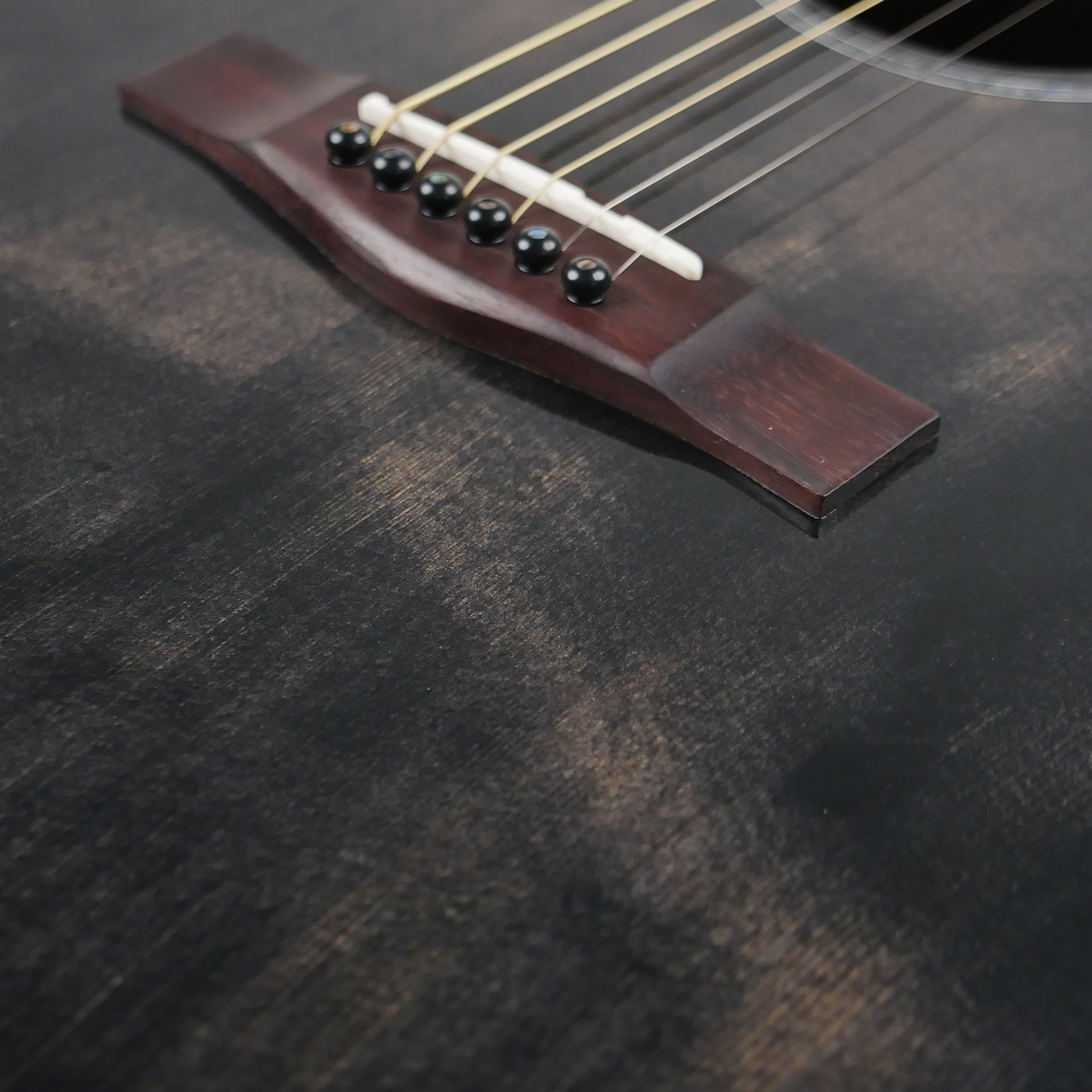 SQOE S340 FGCS Solid top Acoustic guitar - Trans Black