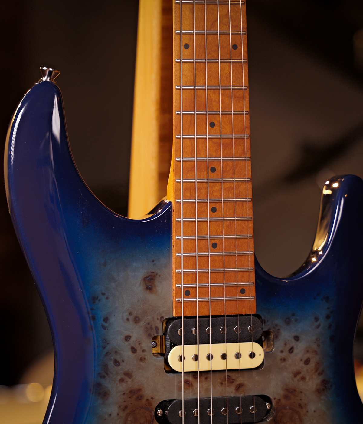 SQOE SEIB550 Ocean Burl HSH Alnico 5 Roasted Maple
