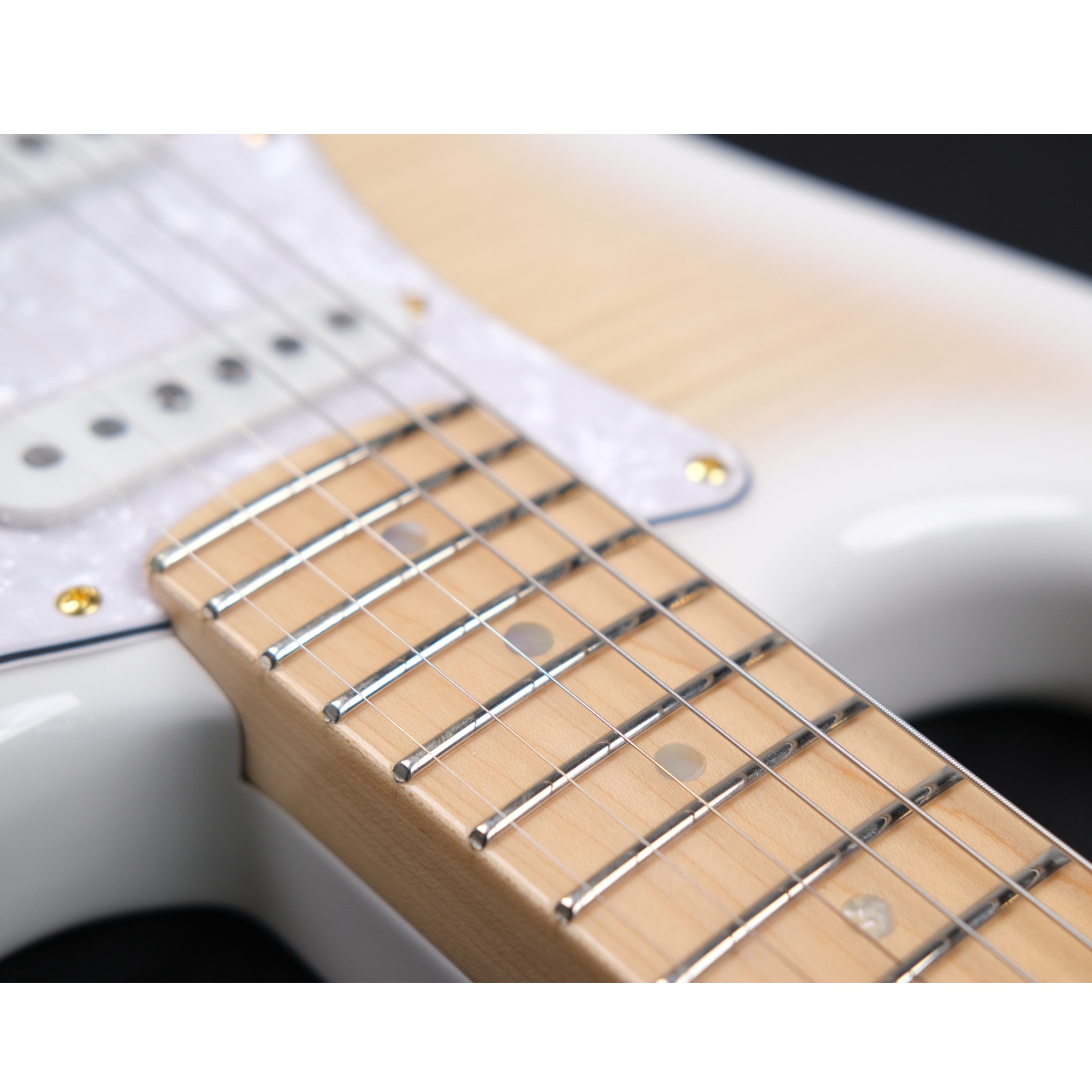 SQOE SEST900 alnico 5 HSS Flame maple top - Solar flare