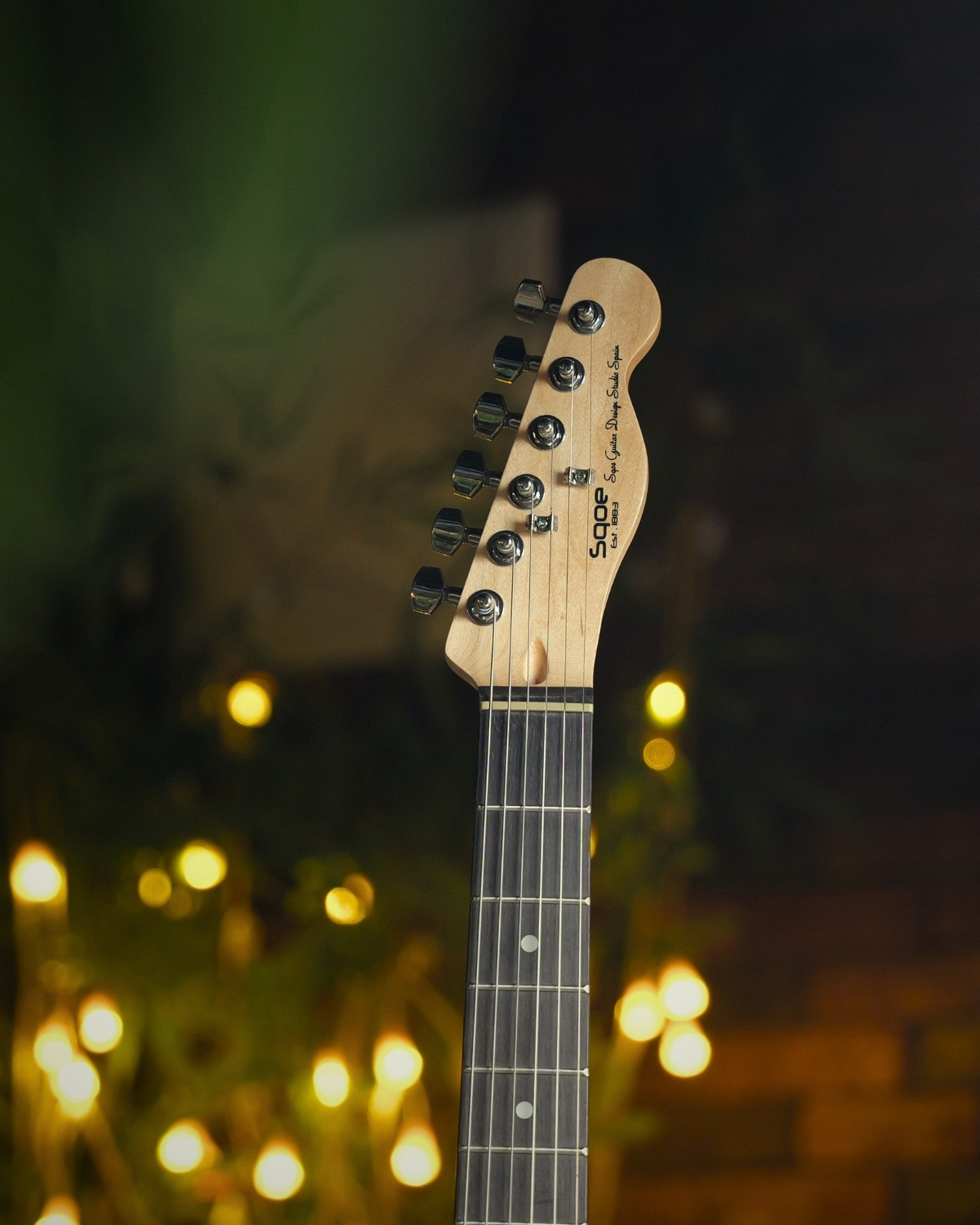 SQOE SETL300 - Tele Electric guitar - Cream yellow