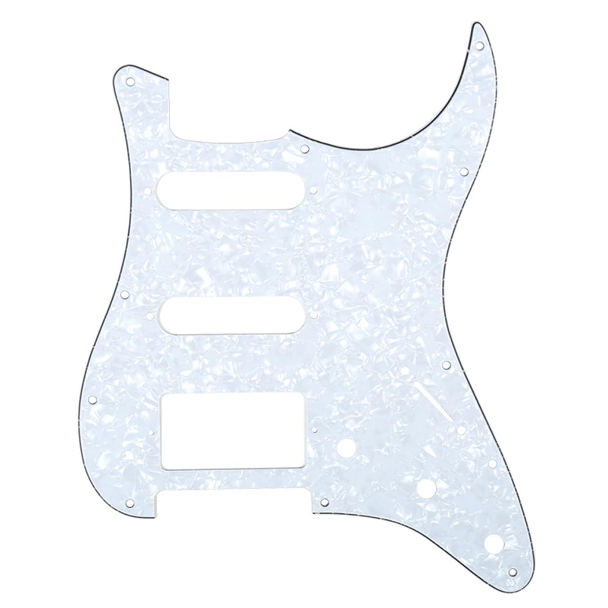 Strydom HSS 11 Hole Guitar Strat Pickguard White for Fender USAMexican Made Standard Stratocaster Modern Style 3Ply