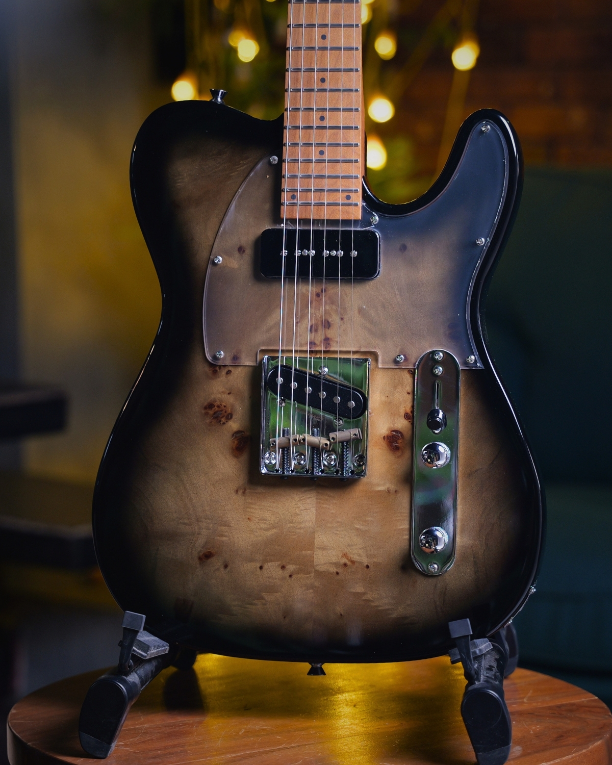 SQOE SETL550 Black coffee Tele-Style Guitar