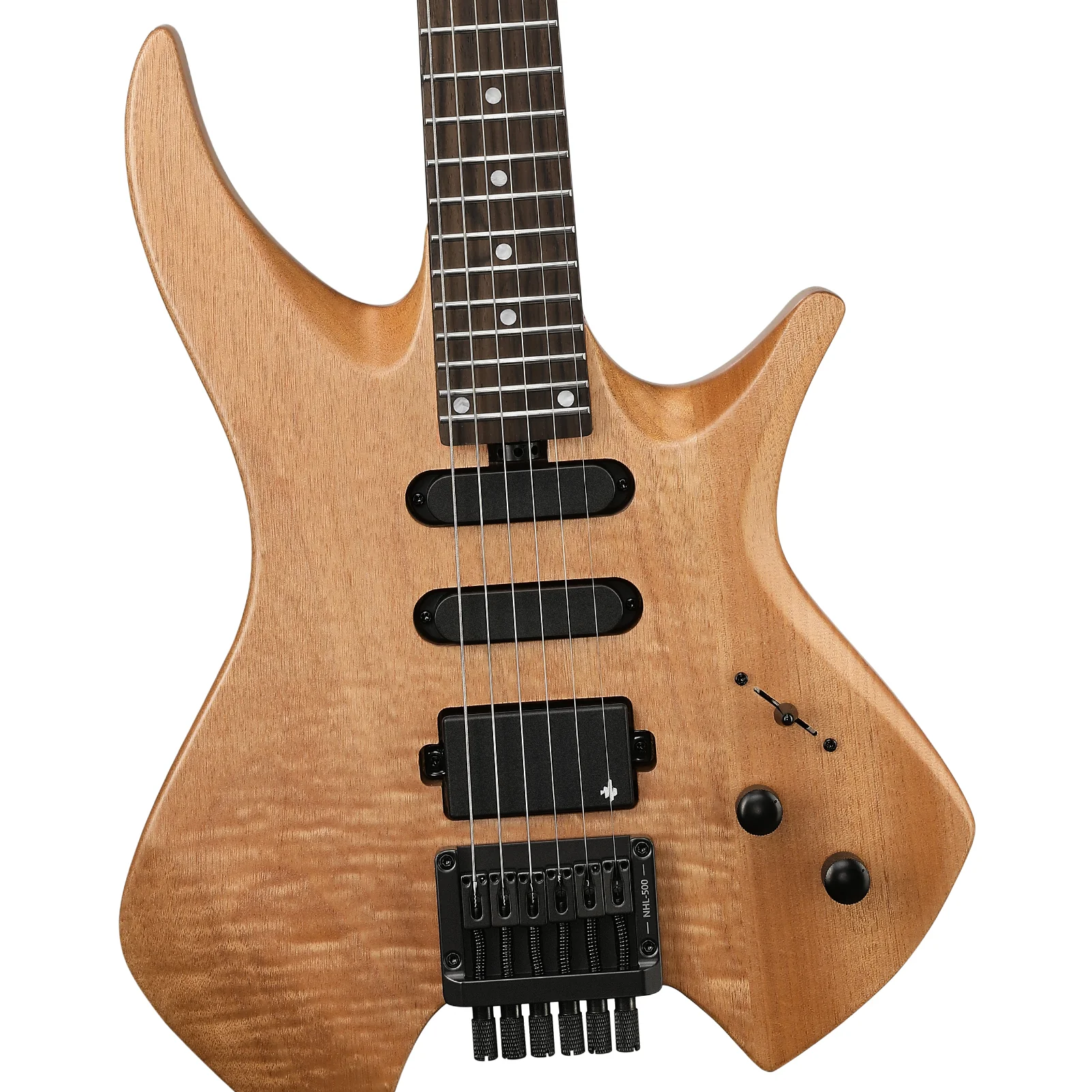 Donner HLX 500 Headless Electric Guitar natural