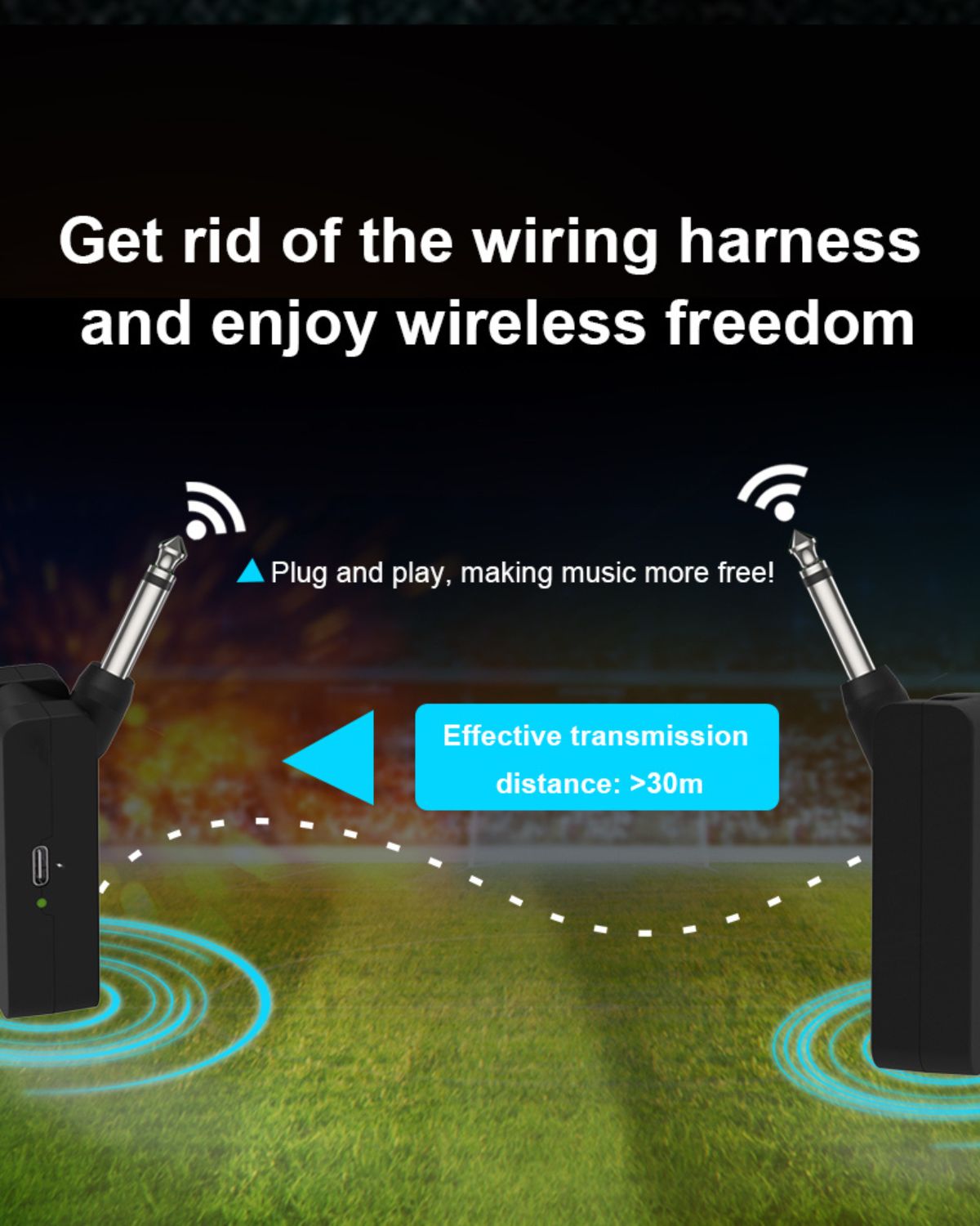 AUDOTA G58 58GHz Wireless Guitar System with Low Latency