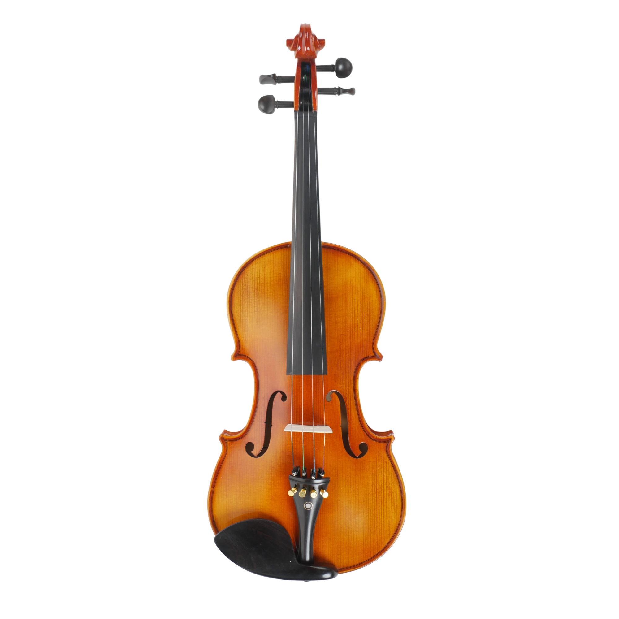 PR VNF103E Antique Gloss Finish Acoustic Violin Spruce Top Flame Maple A-Grade Ebony Bow Case