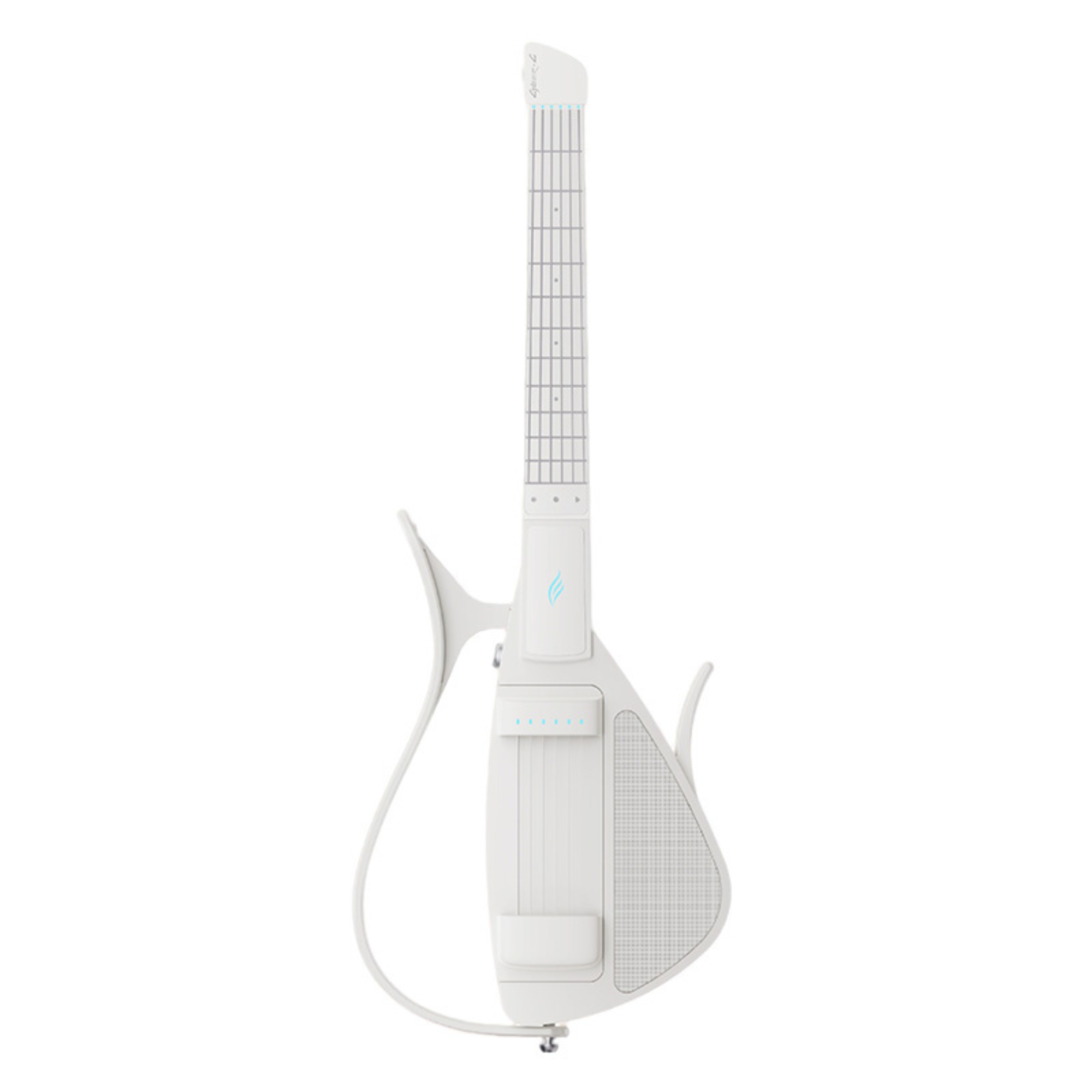 Enya CYBER-G Pick model Stringless Smart Guitar Foldable Travel Backing Guitar Built-in Drum Machine Bassline 20 instrument Sounds for One-Man Band App Interactive Chord Sheets For Adults Teens White