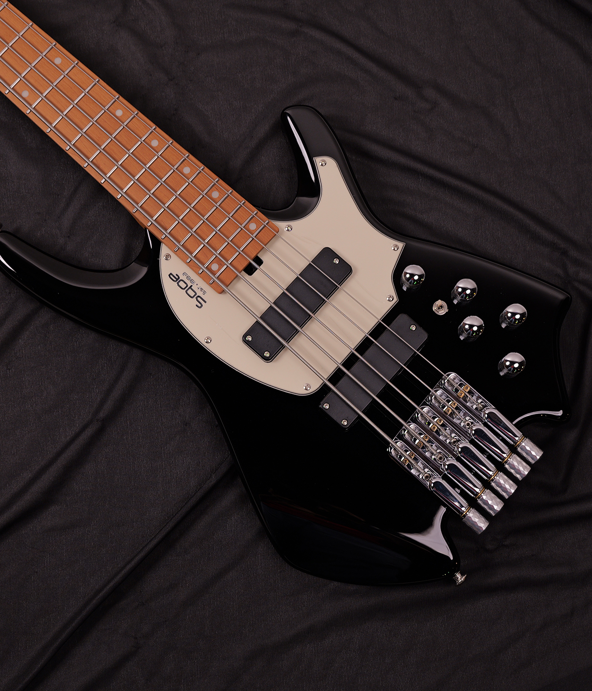 SQOE SBWT750 Black Warrior 5-String Headless Bass