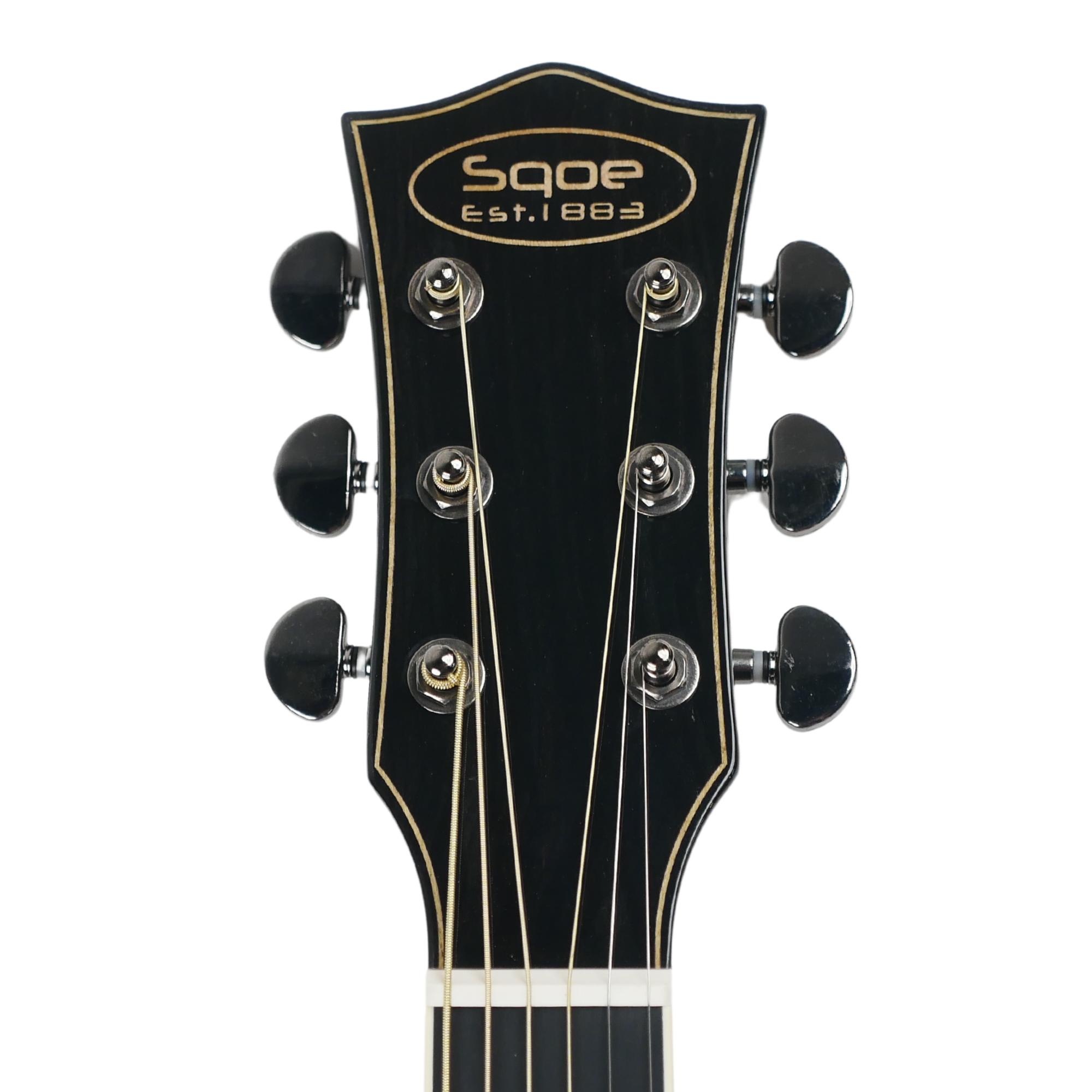 SQOE S340 FGCS Solid top Acoustic guitar - Trans Black