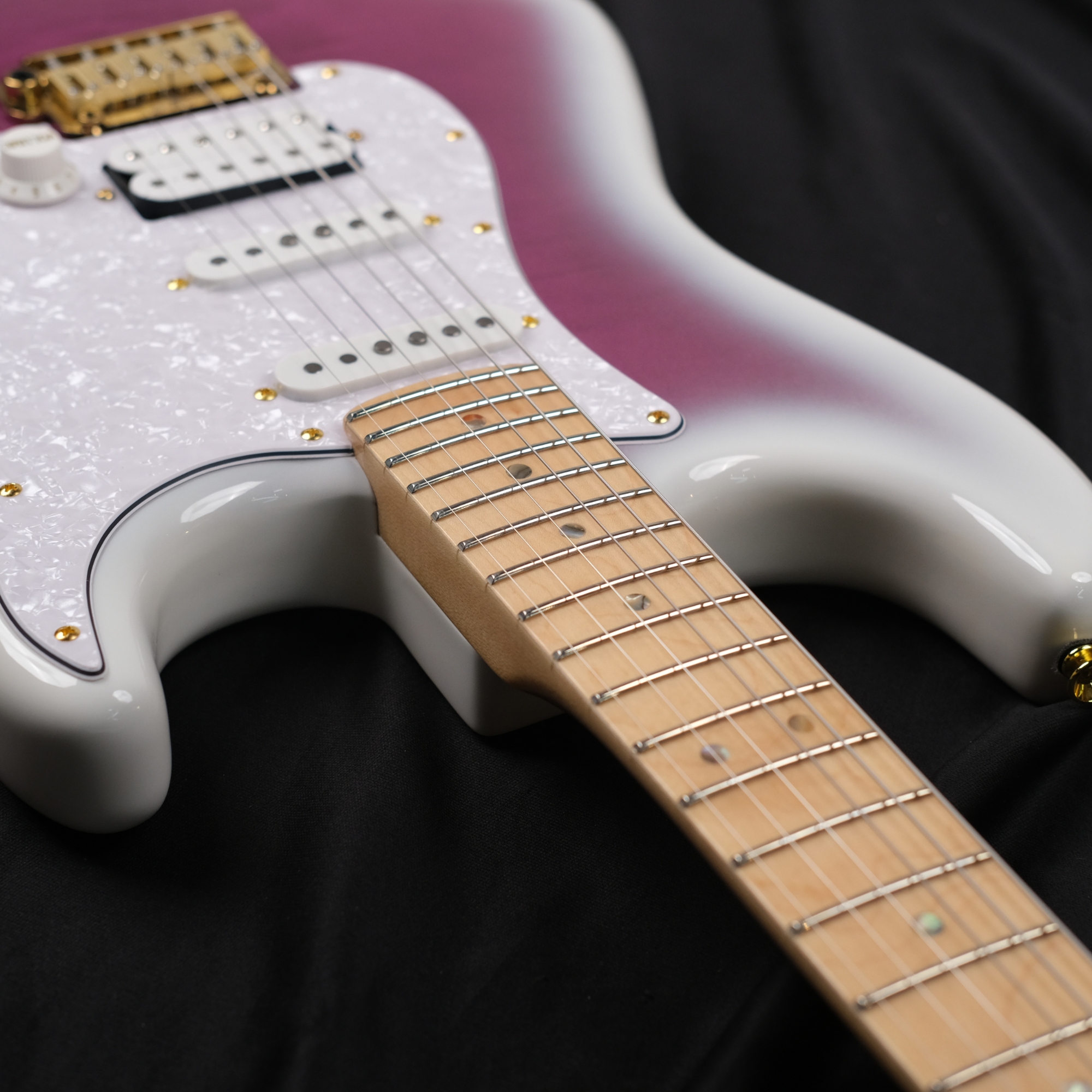 SQOE SEST900 alnico 5 HSS Flame maple top - purple haze