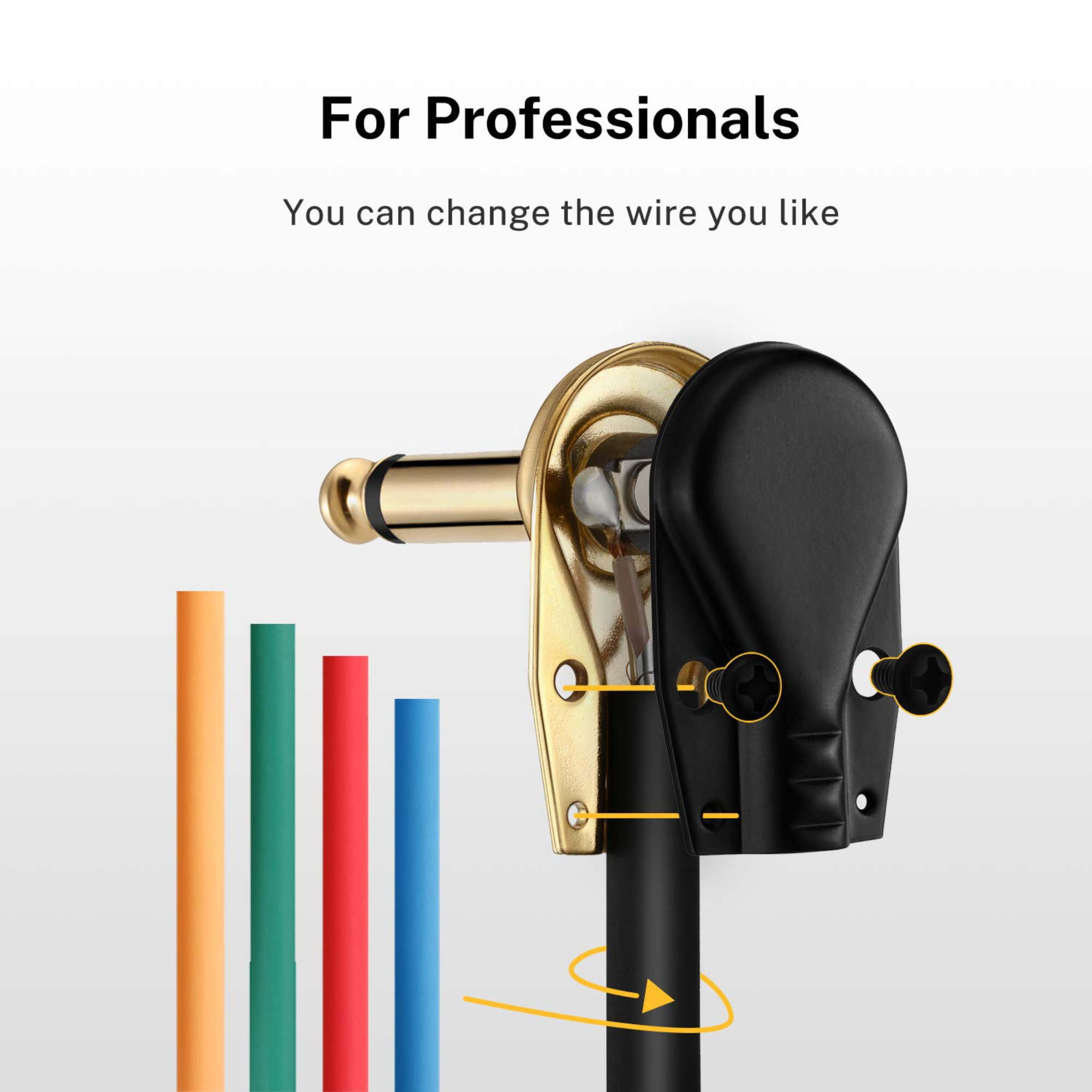 Donner Pro Guitar Patch Cables Right Angle 6 Inch 15 cm 14 Instrument Cables for Effect Pedals 6 Pack