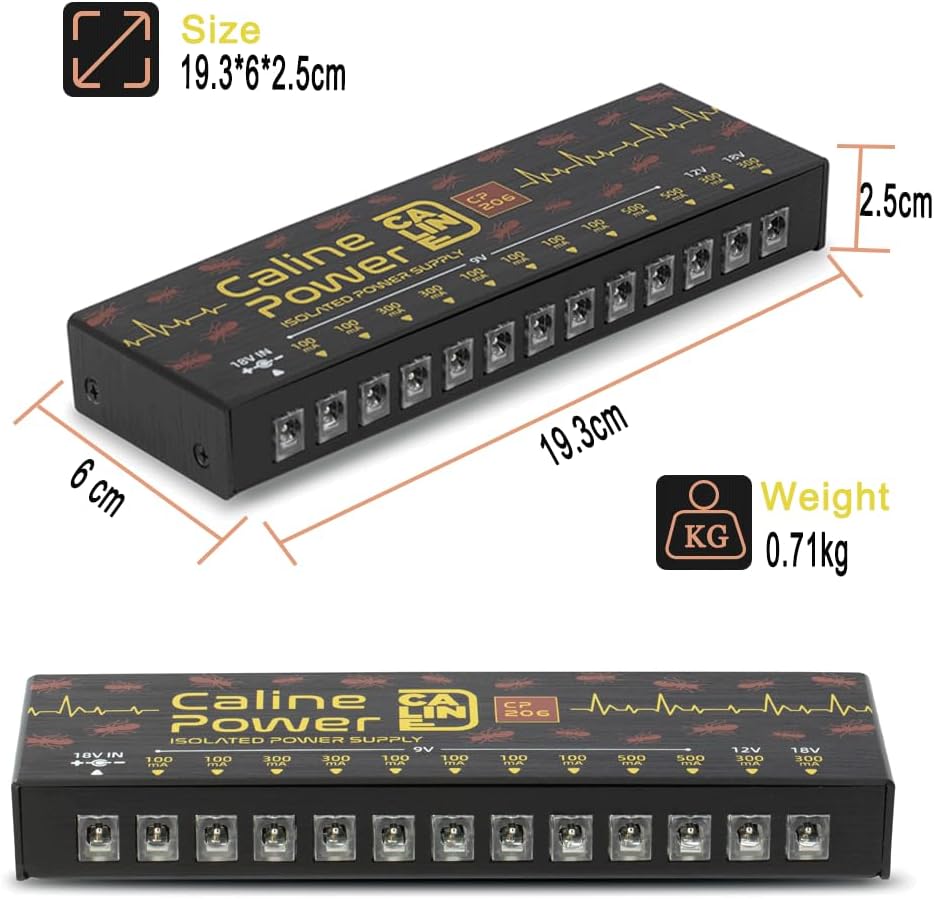 Caline CP-206 Fully Isolated Pedalboard Power Supply