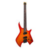SQOE SEWT998 Headless Electric Guitar - Honey-Orange Sunset