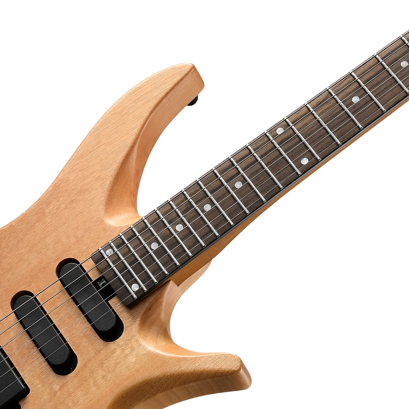 Donner HLX 500 Headless Electric Guitar natural