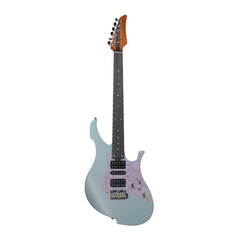 Image of SQOE SEYX700 HSH Offset Electric Guitar - Frost Silver