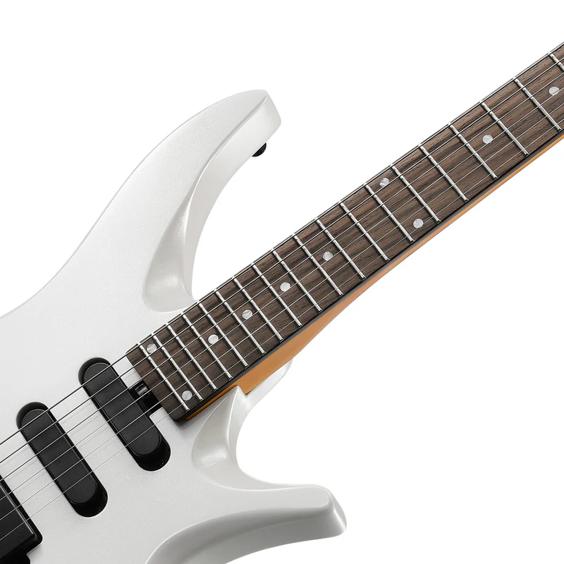 Donner HLX 500 Headless Electric Guitar White