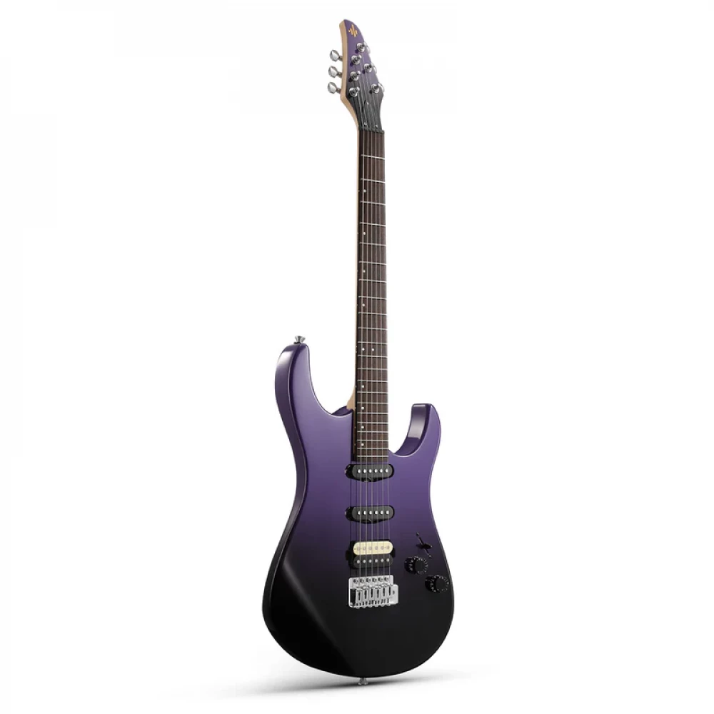 Image of Donner DMT-66 39 Inch Full Size Electric Guitar for Beginner, Starter Electric Guitar Kit with Bag midnight purple gradient