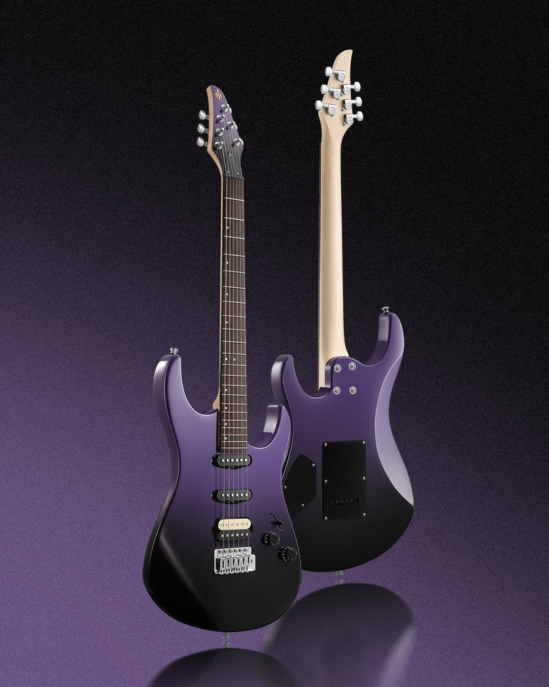 Donner DMT-66 39 Inch Full Size Electric Guitar for Beginner Starter Electric Guitar Kit with Bag midnight purple gradient
