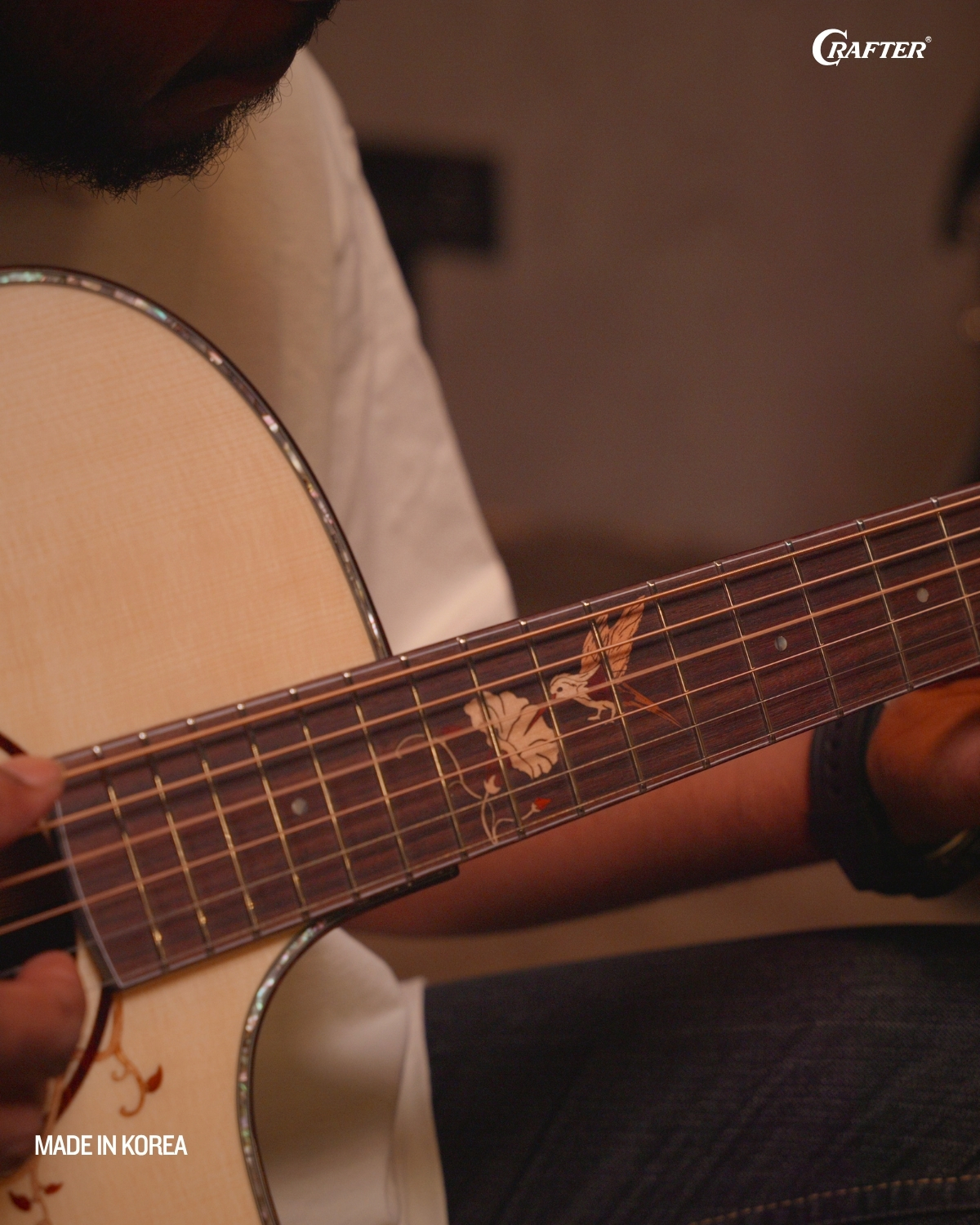 Crafter TB G1000CE Twin Birds Acoustic Electric Guitar