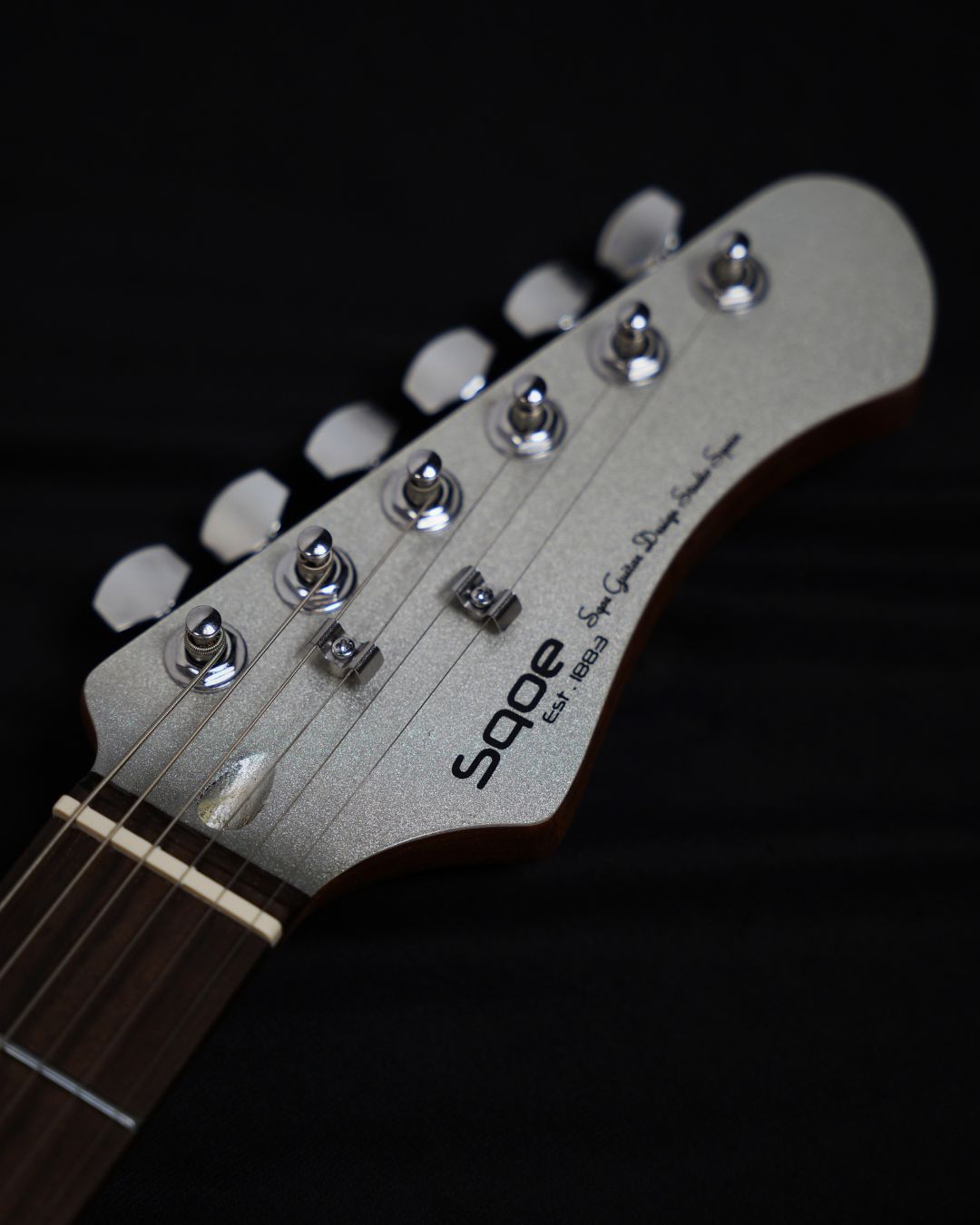 SQOE SEST610 HSS Electric Guitar - Frosted Silver