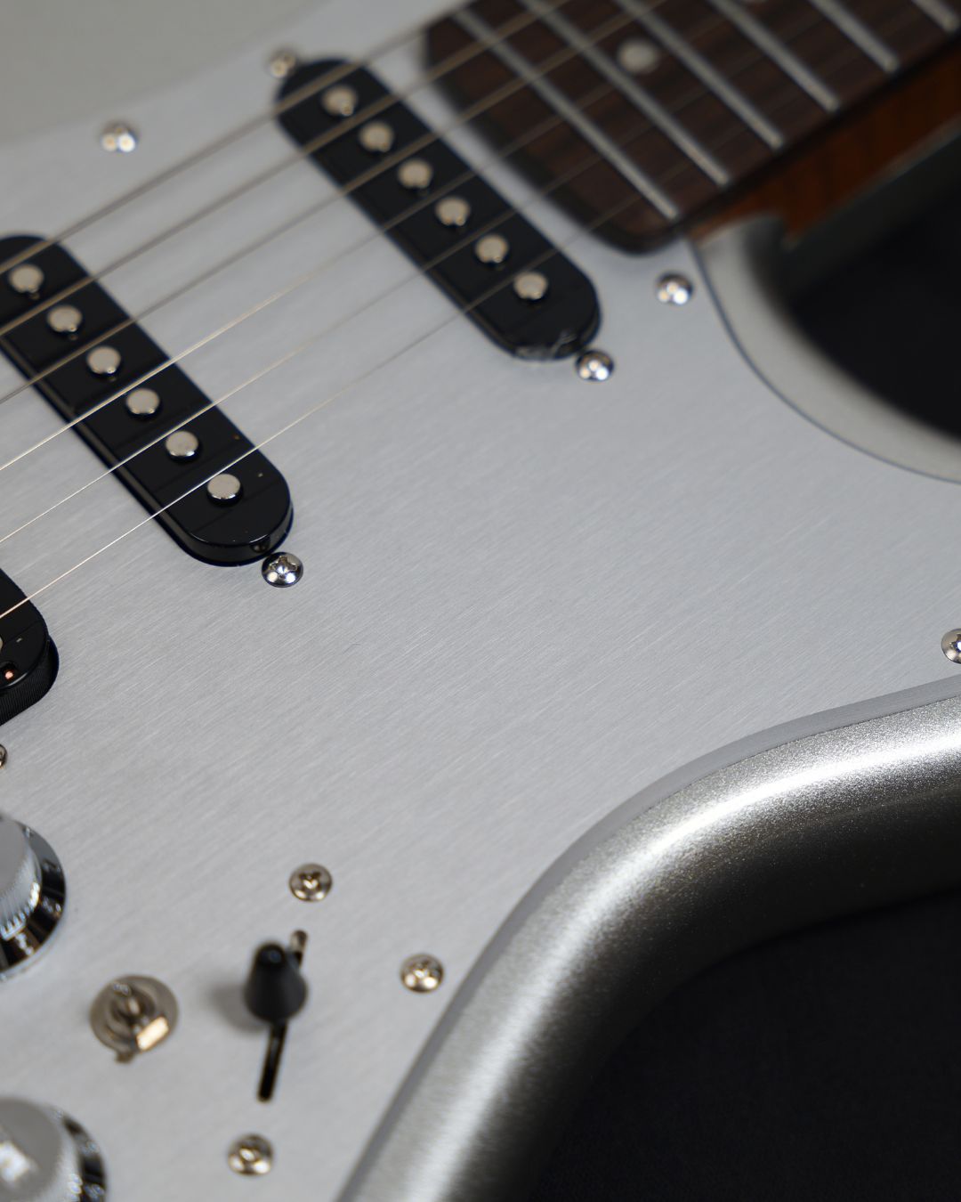 SQOE SEST610 HSS Electric Guitar - Frosted Silver