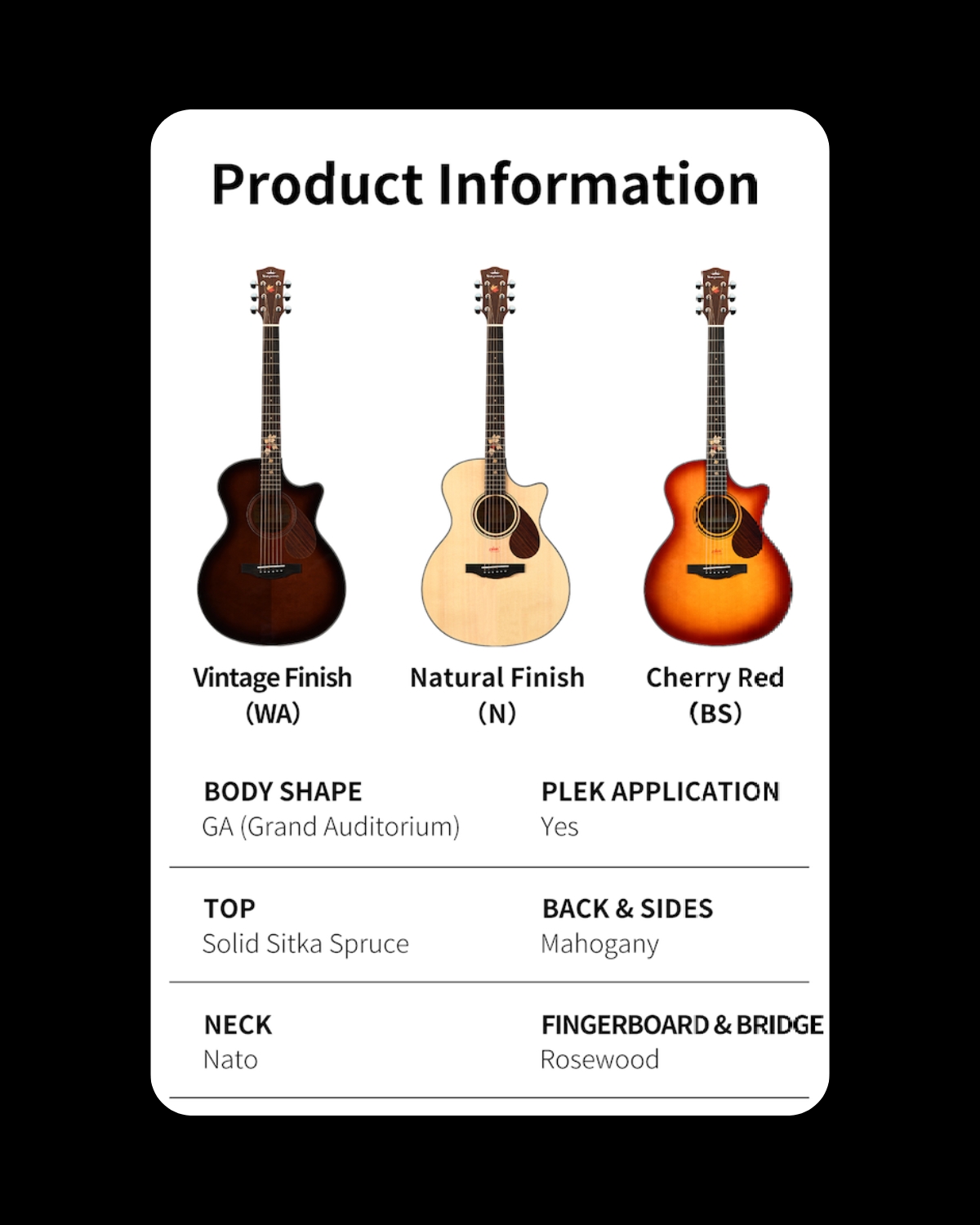 Kepma F0E PRO Natural Maple Poetry Series Semi Acoustic Guitar Premium GA Guitar
