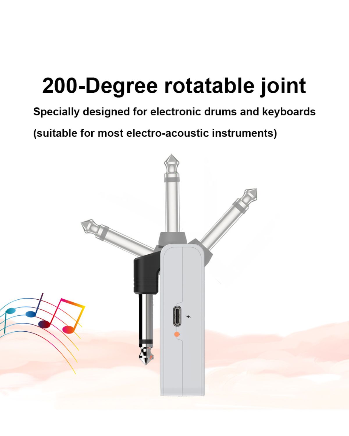 AUDOTA G24 Wireless Guitar System with Low Latency 24GHz Transmission