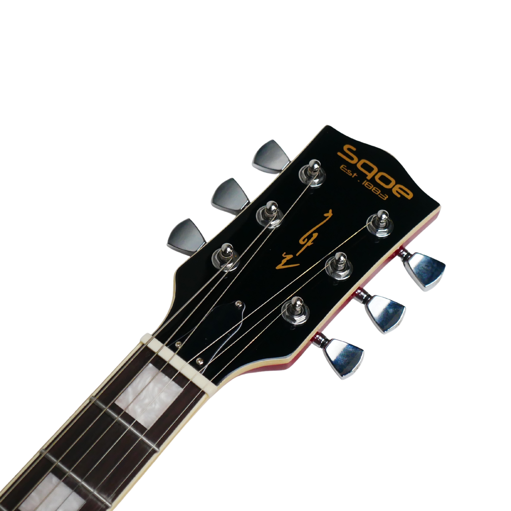 SQOE SESG450 Electric Guitar Arsenal Devils Horns Series Devil red SG Shape with Dual Humbuckers