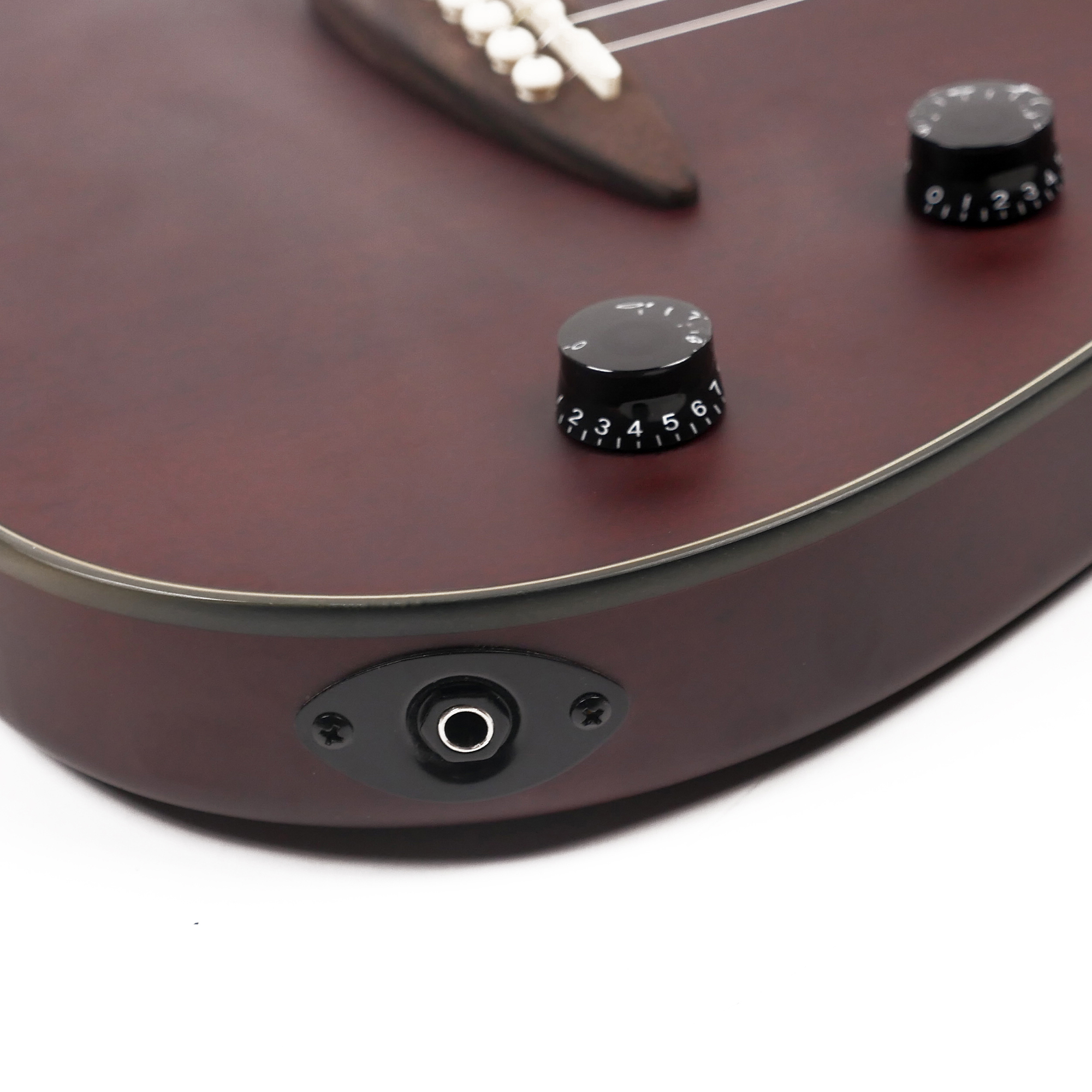 SQOE SETL800 Acoustic electric stage silent guitar - Natural Dark mahogany