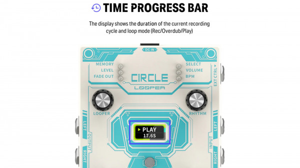 Donner Circle Looper Footswitch and Control Knobs