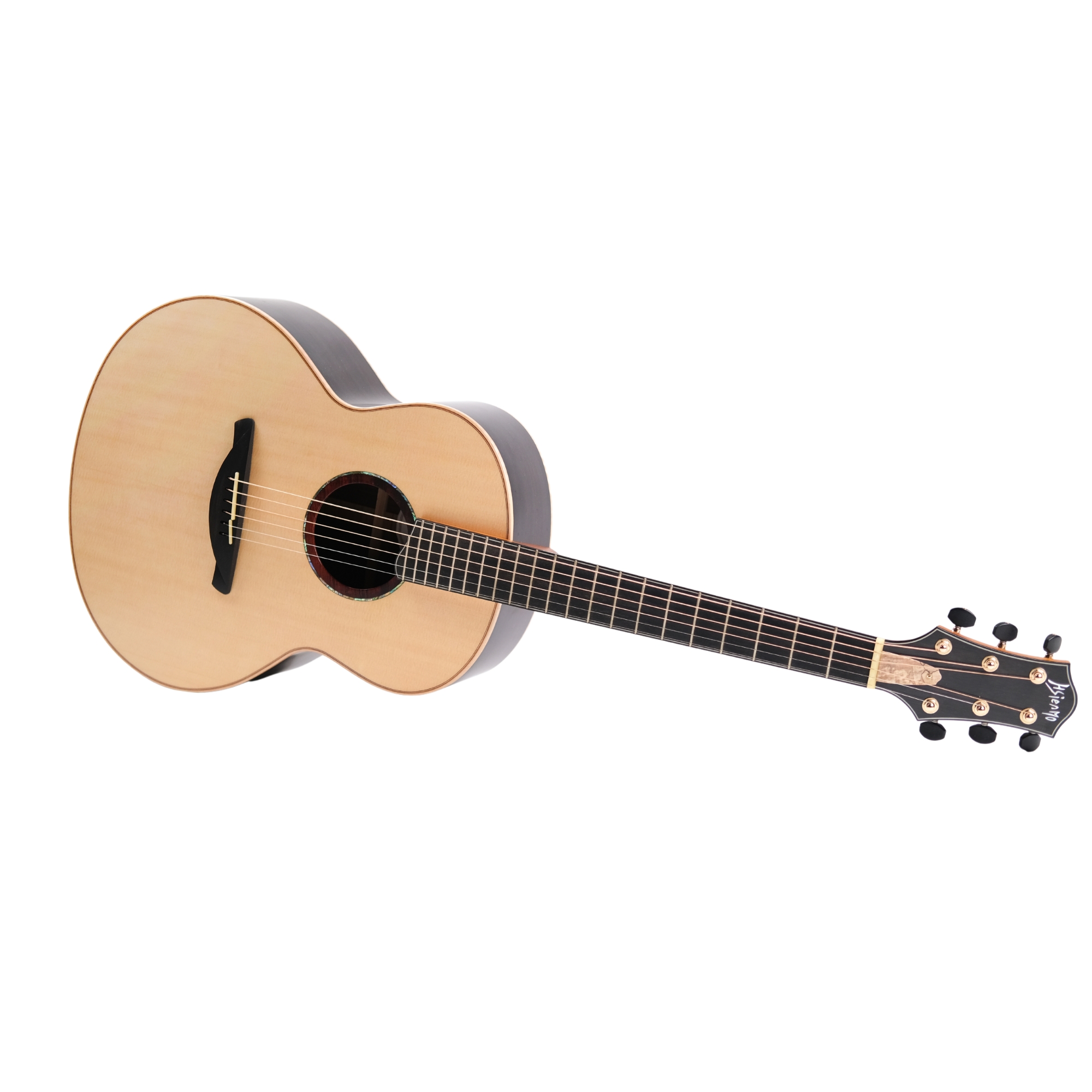 Hsienmo F shape custom 3A Spruce 3A wild east indian rosewood acoustic guitar