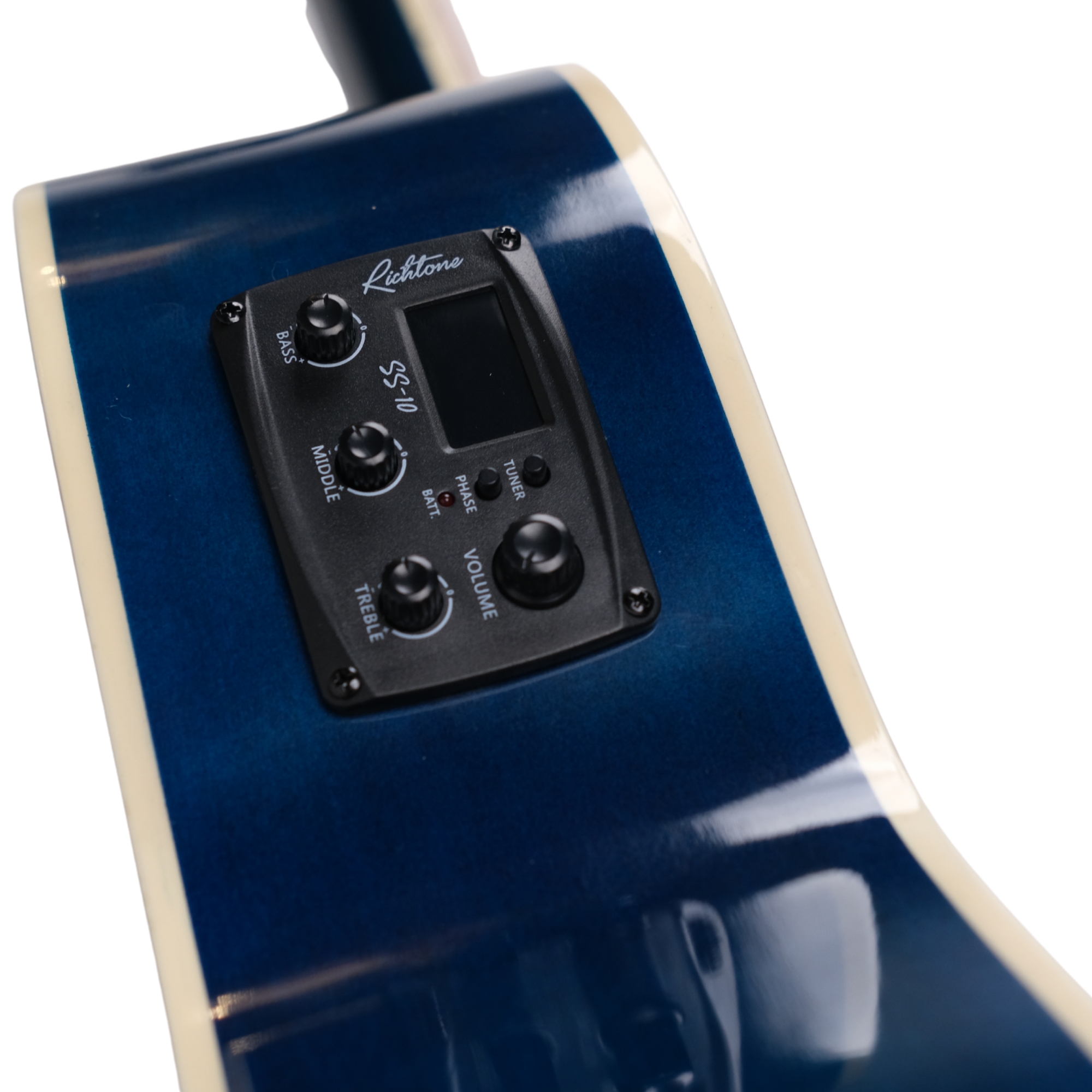 Richtone 39inch RT39CEQ 3 BAND EQ Blueburst glossy cutaway guitar