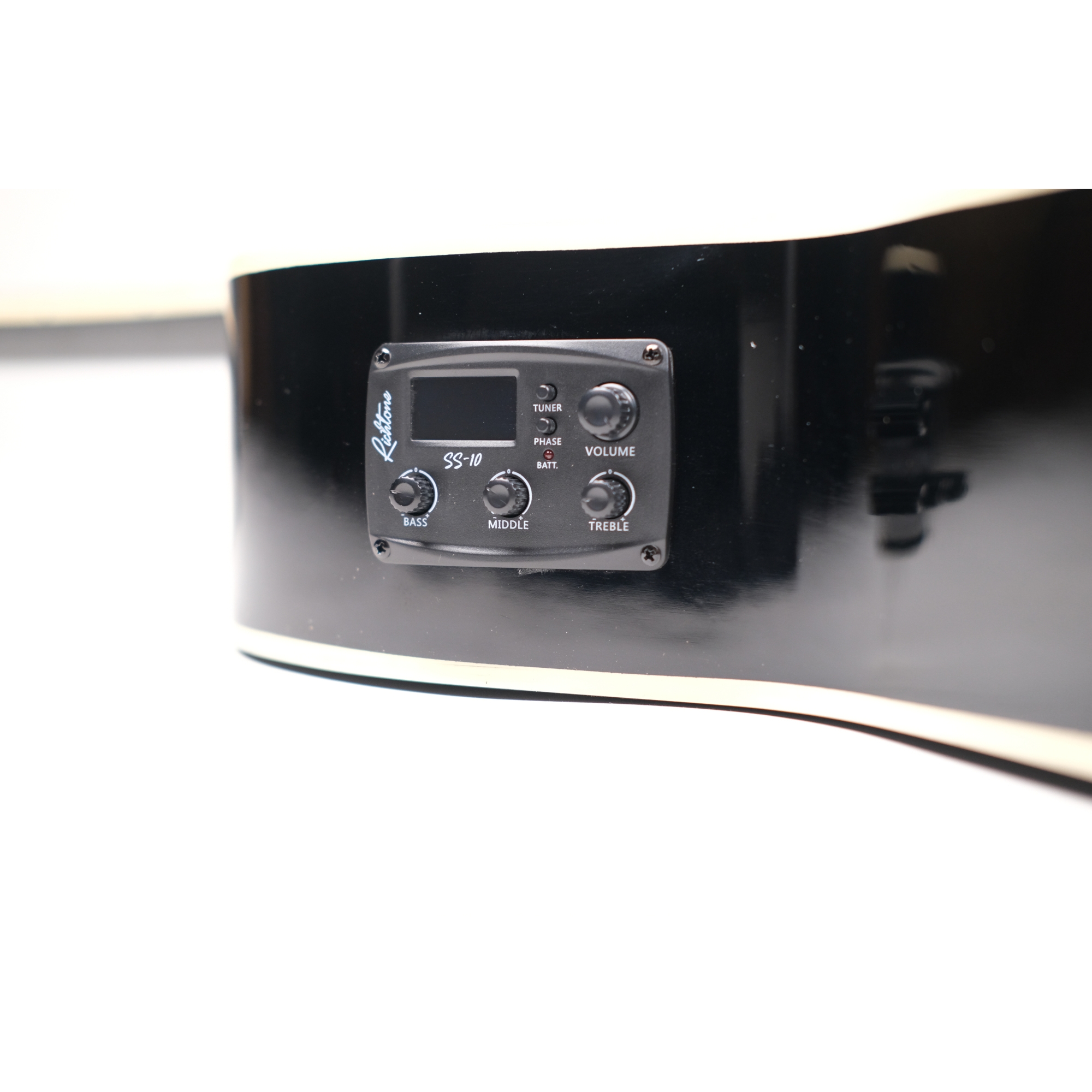 Richtone 39inch RT39CEQ 3 BAND EQ black glossy cutaway guitar