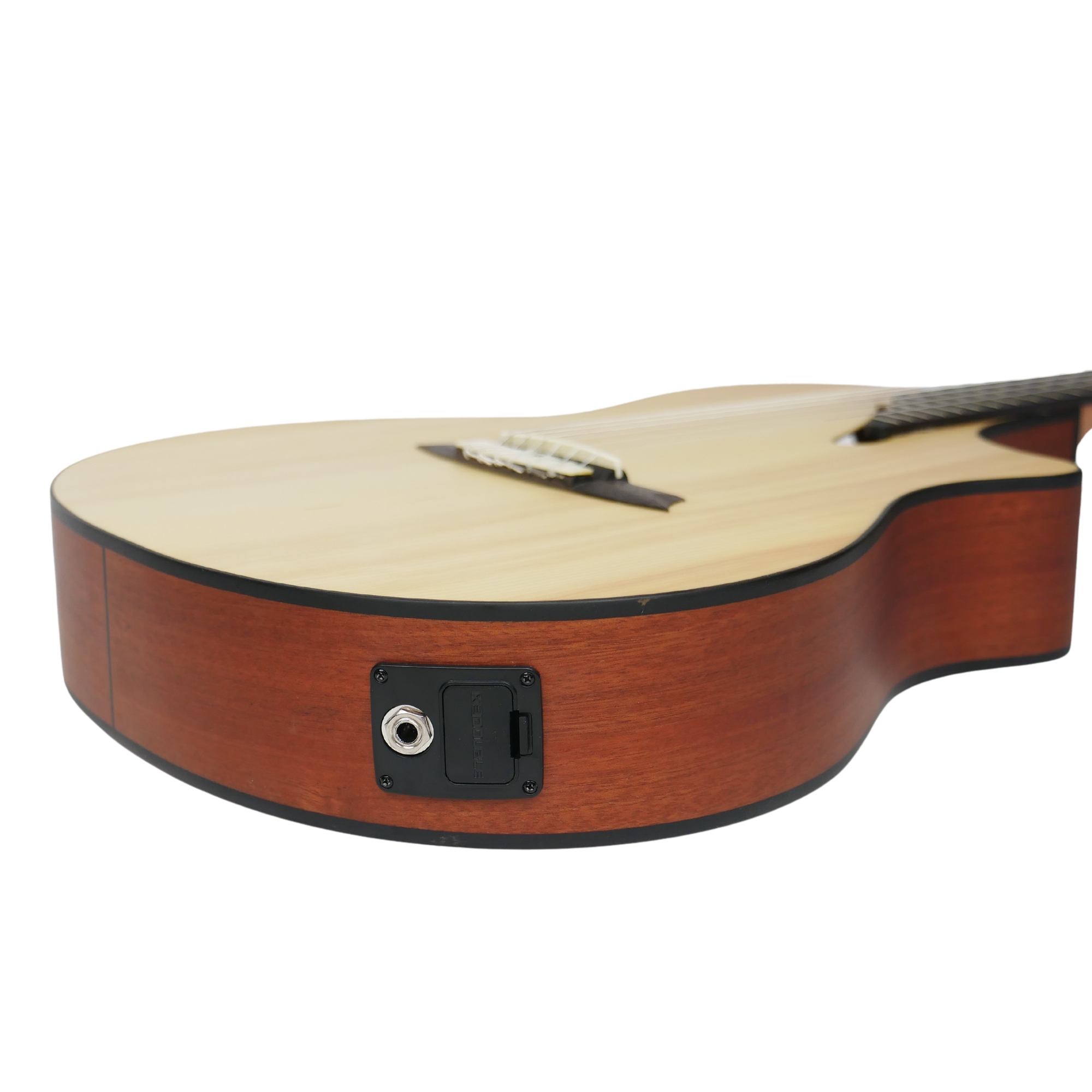 Martinez Performer Series MS-14MH Solid Spruce TopMahogany Classical-Electric Guitar Natural w Martinez T4 Double Source Pickup