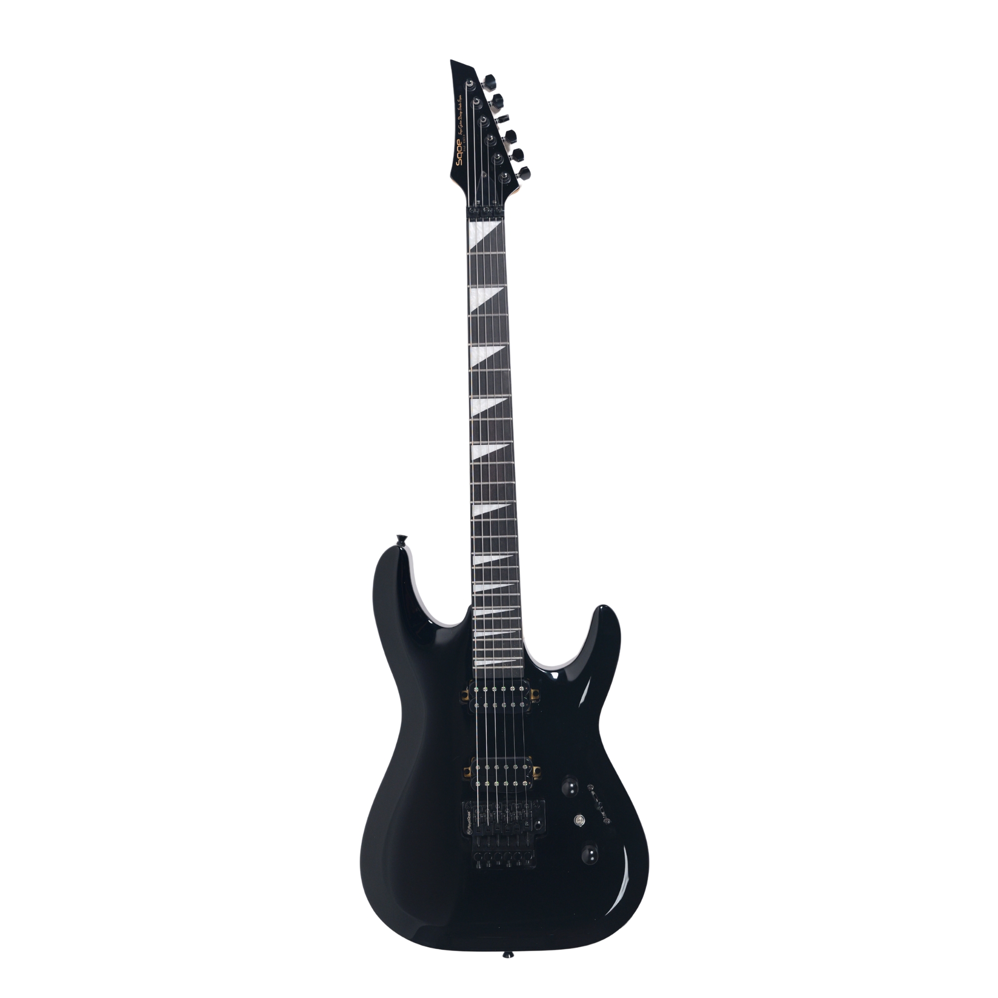 SQOE SEFR700 Black warrior HH Floyd Rose Electric Guitar Alnico Pickups Coil Split