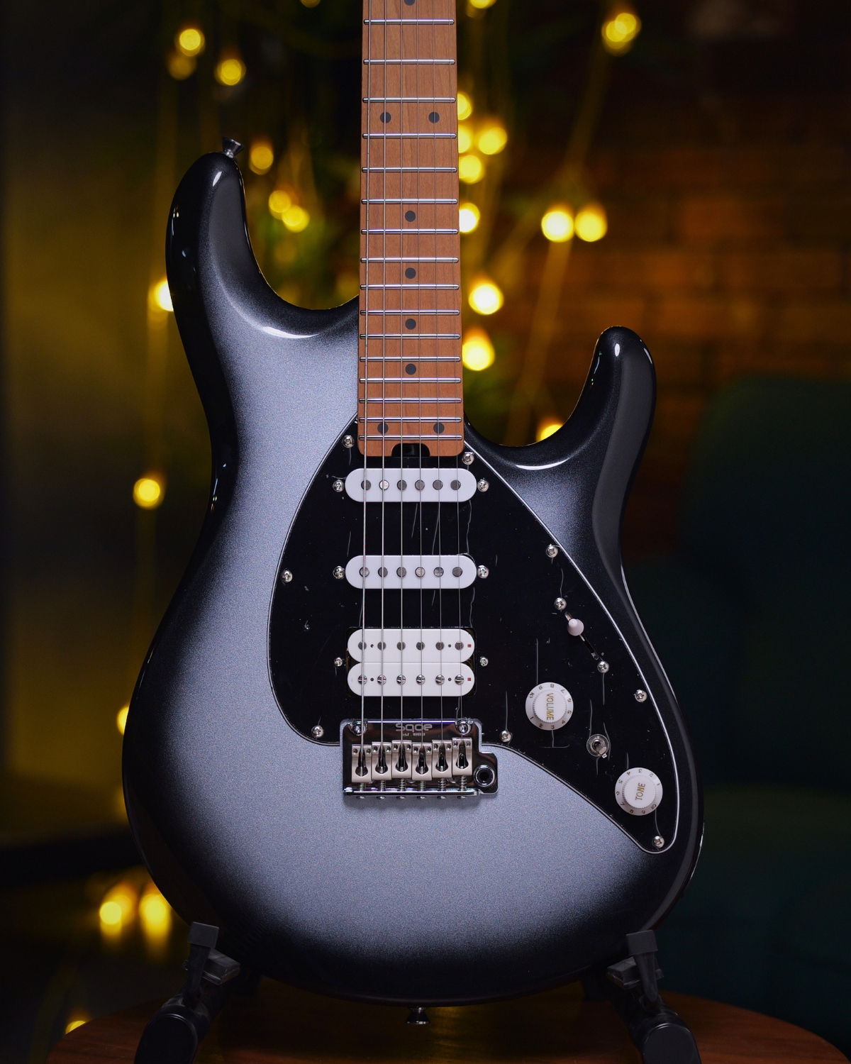 SQOE SEMS200 MBKS Metallic Silver blackburst HSS Alnico 5 Electric Guitar