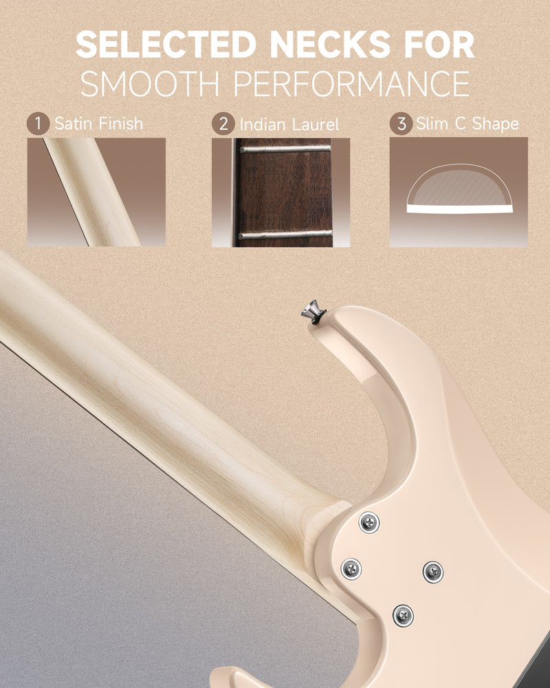 Donner DMT-66 39 Inch Full Size Electric Guitar for Beginner Starter Electric Guitar Kit with Bag Pink