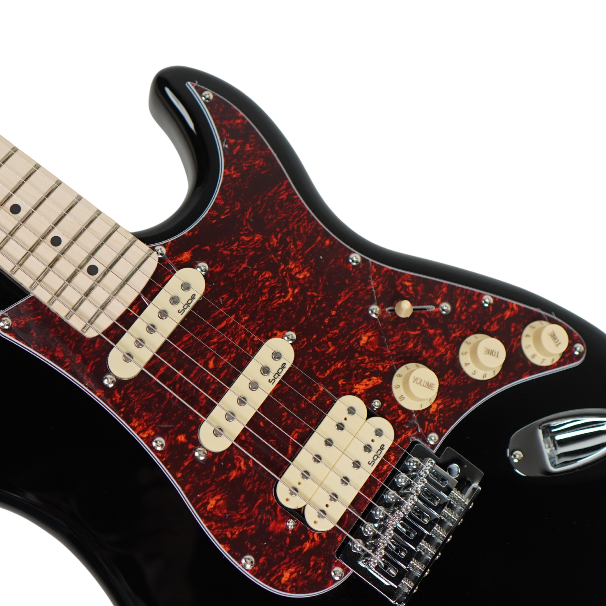 SQOE SEST230 Black Hss Electric guitar