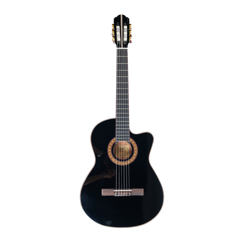 Image of SQOE EC3968C Spruce Black Classical Guitar