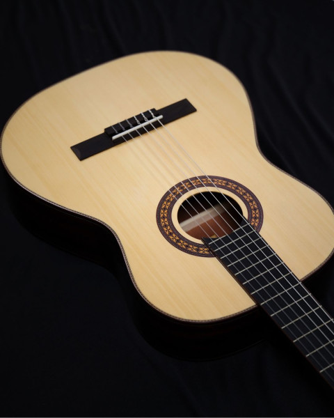 Spruce top and sapele back/sides on the SQOE EC3968 Natural