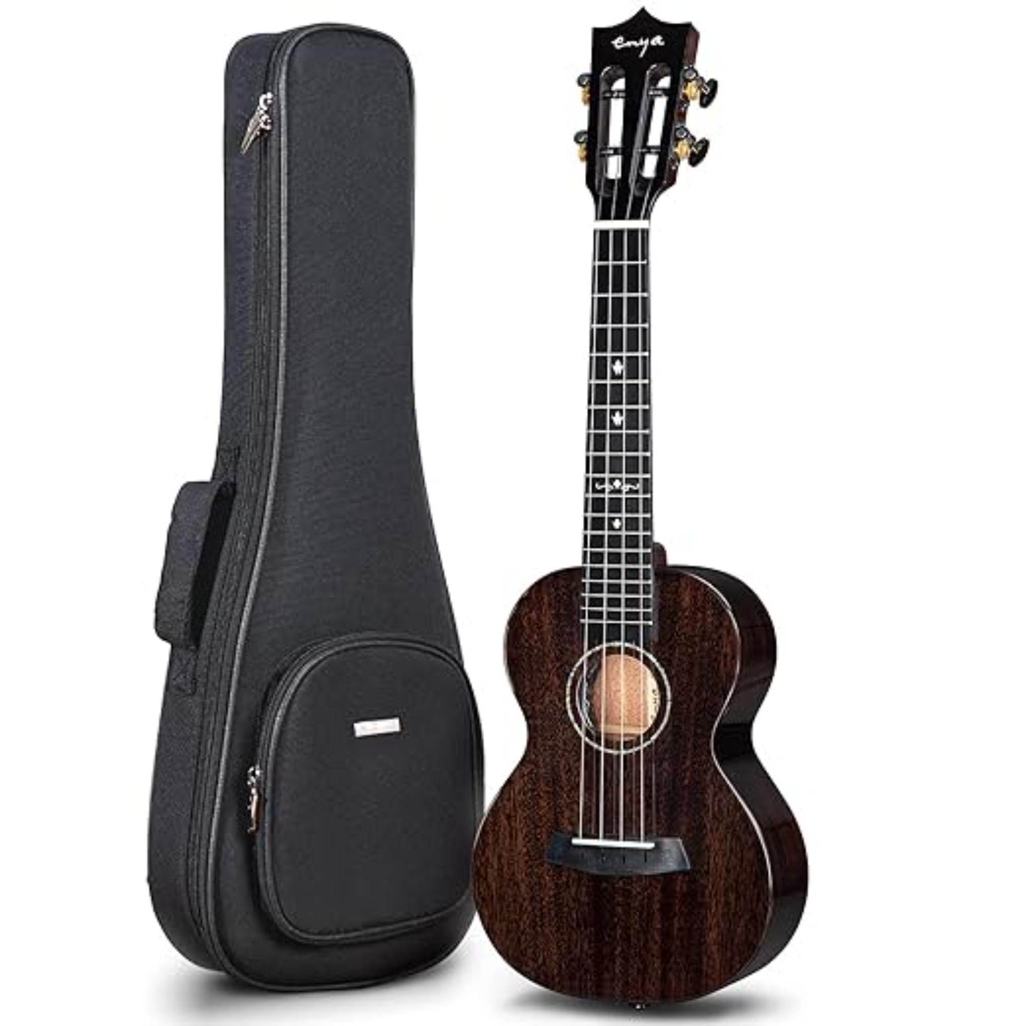 Enya EUT MAD Tenor Solid Mahogany Ukulele - Black