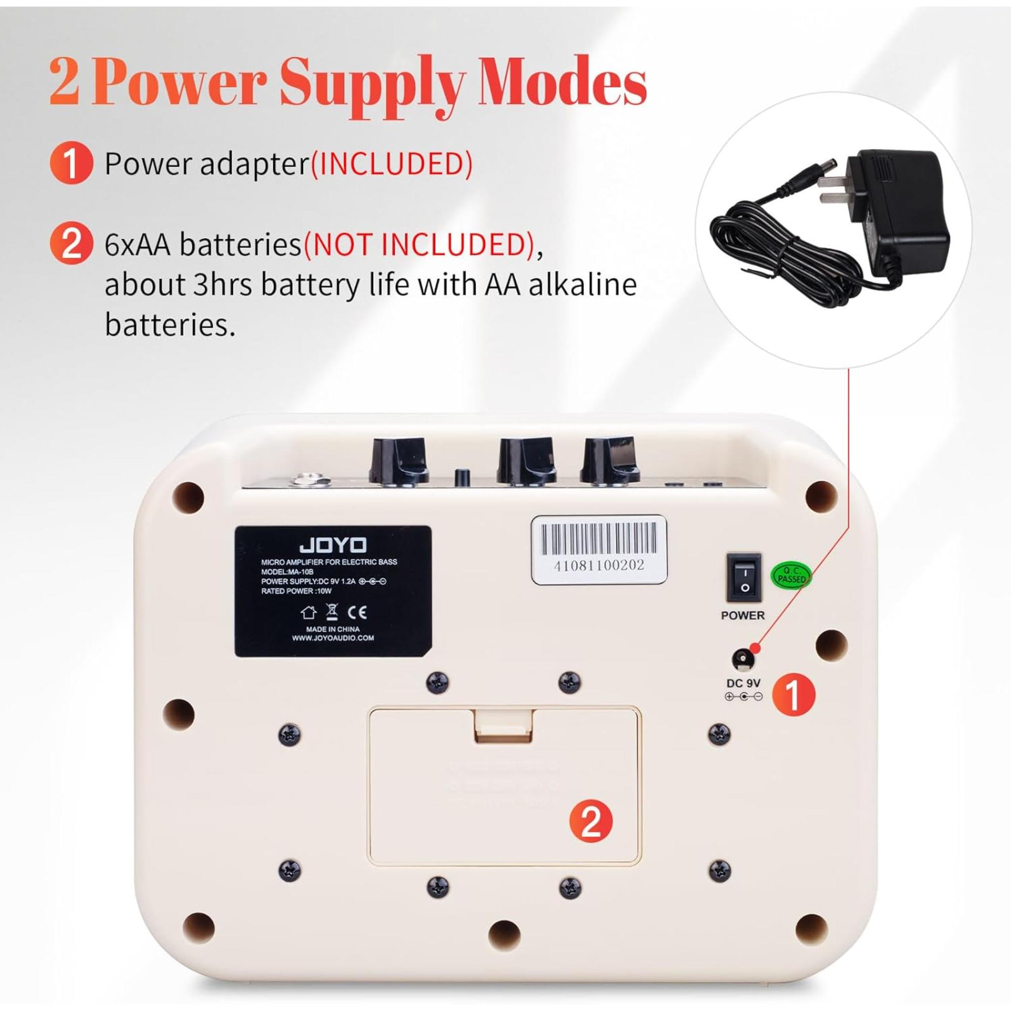 Joyo JBA10 10W Bass guitar Amplifier 8 Speaker with Bluetooth