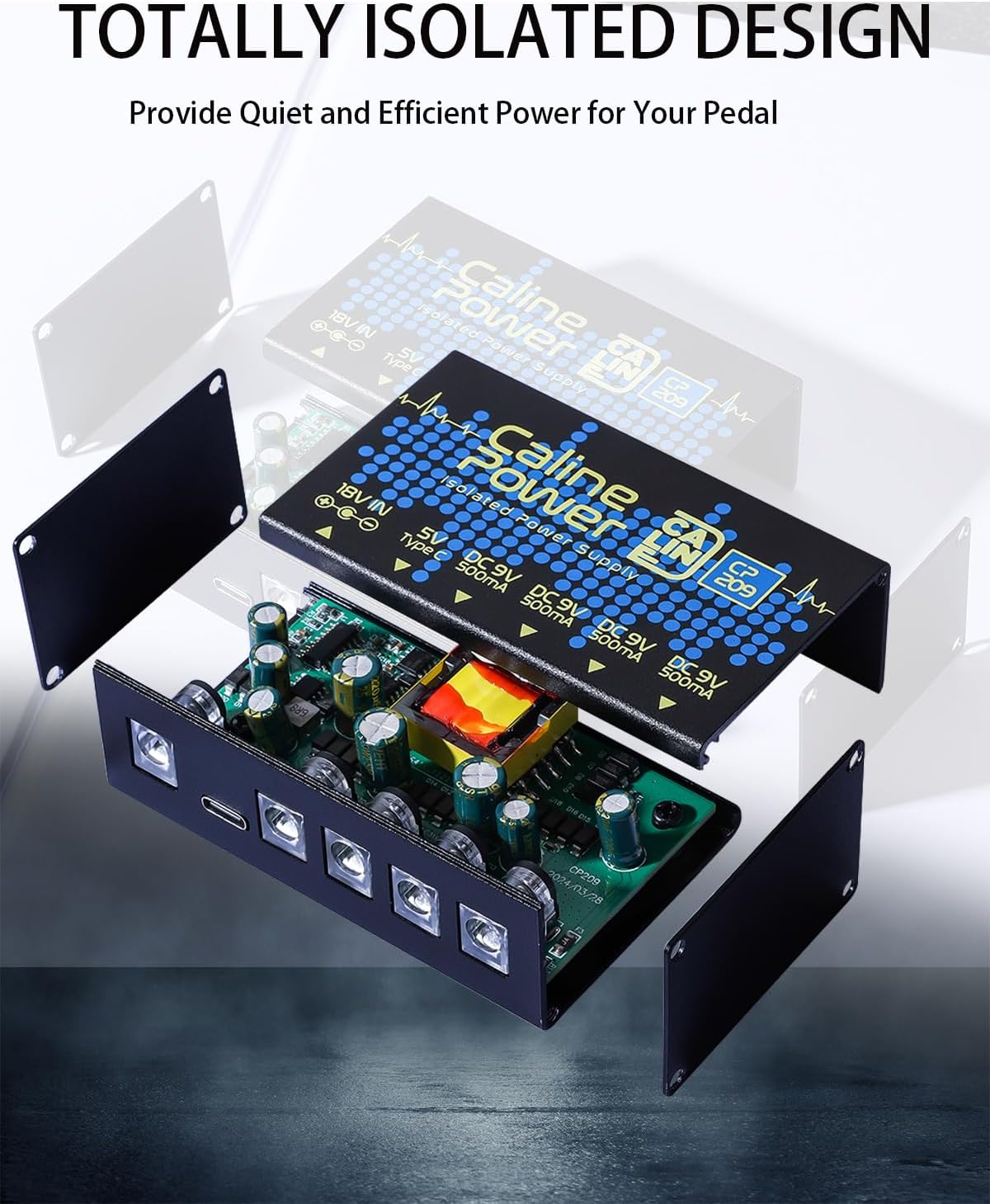 Caline CP-209 Mini Fully Isolated Pedalboard Power Supply