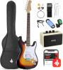 Donner DST-100S 39 Inch Full Size Electric Guitar Kit Solid Body Sunburst, Beginner Starter, with Amplifier, Bag, Capo, Strap, String, Tuner, Cable, Picks