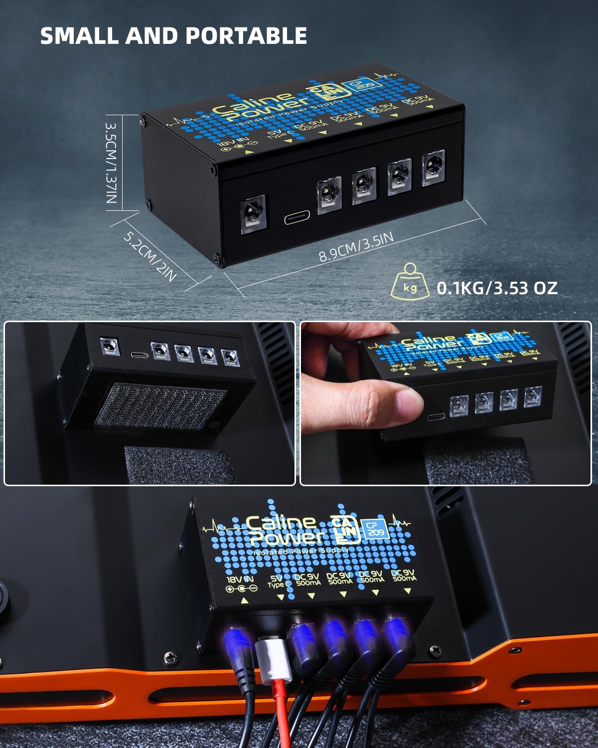 Caline CP-209 Mini Fully Isolated Pedalboard Power Supply