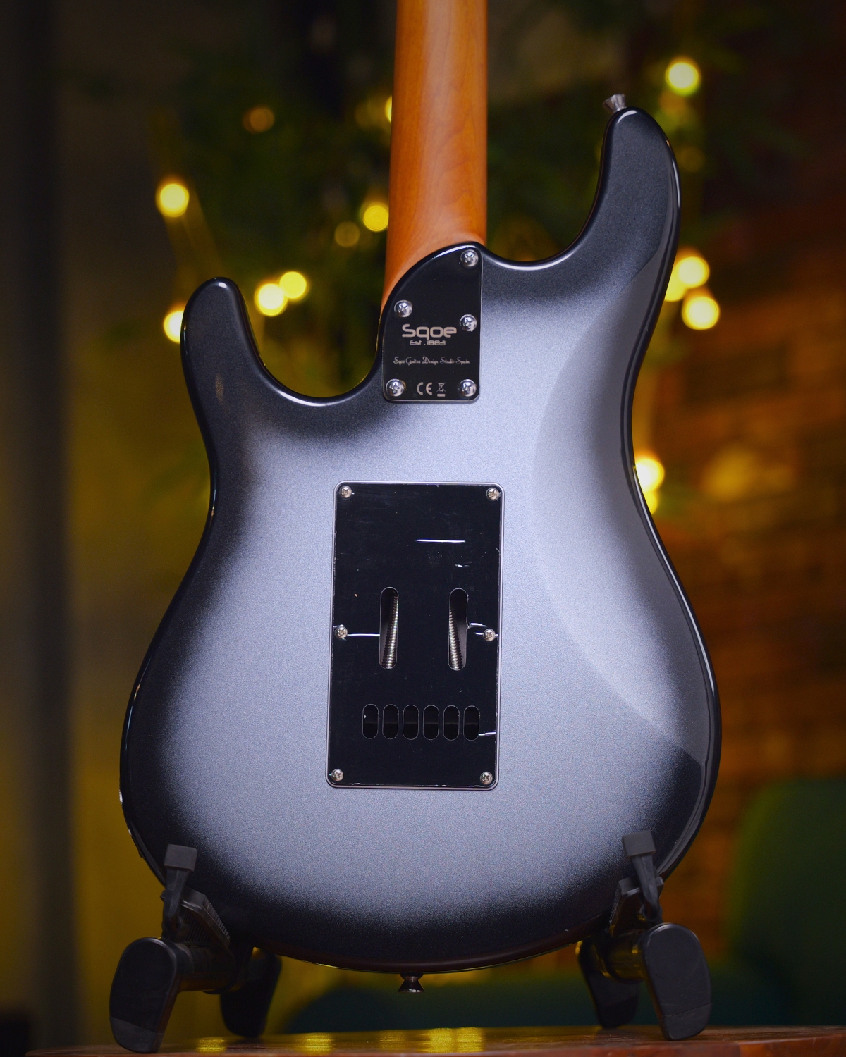 SQOE SEMS200 MBKS Metallic Silver blackburst HSS Alnico 5 Electric Guitar