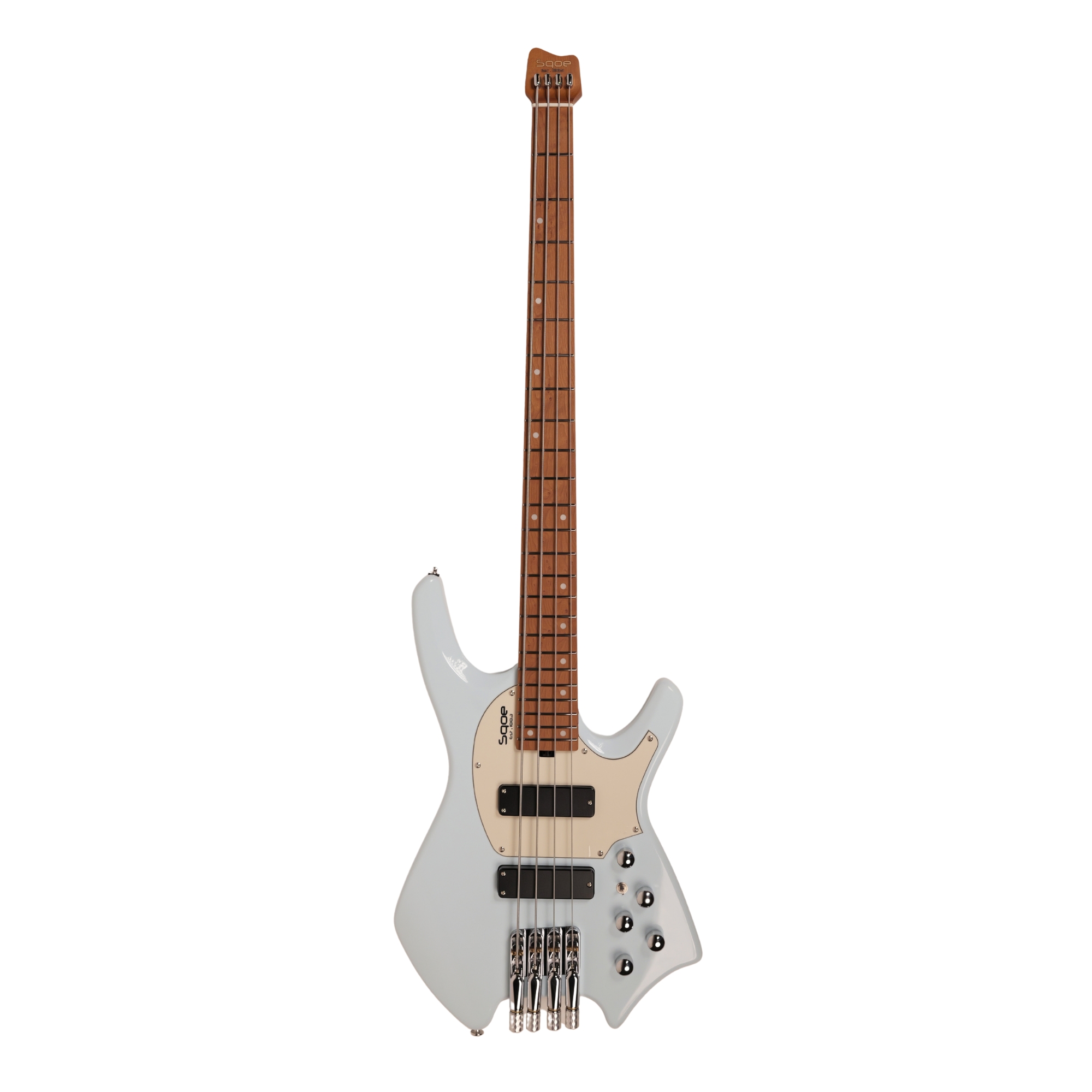 SQOE SBWT700 Sky Blue 4-String Headless Electric Bass Roasted Maple India