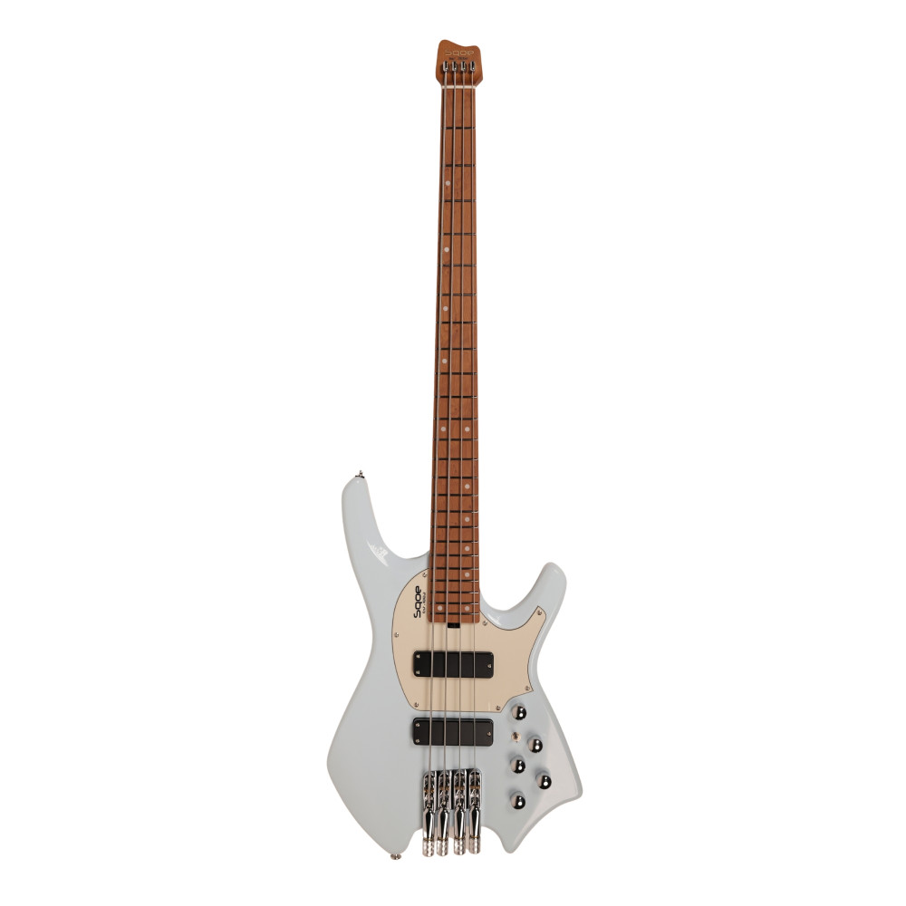 Image of SQOE SBWT700 Sky Blue 4-String Headless Electric Bass | Roasted Maple | India