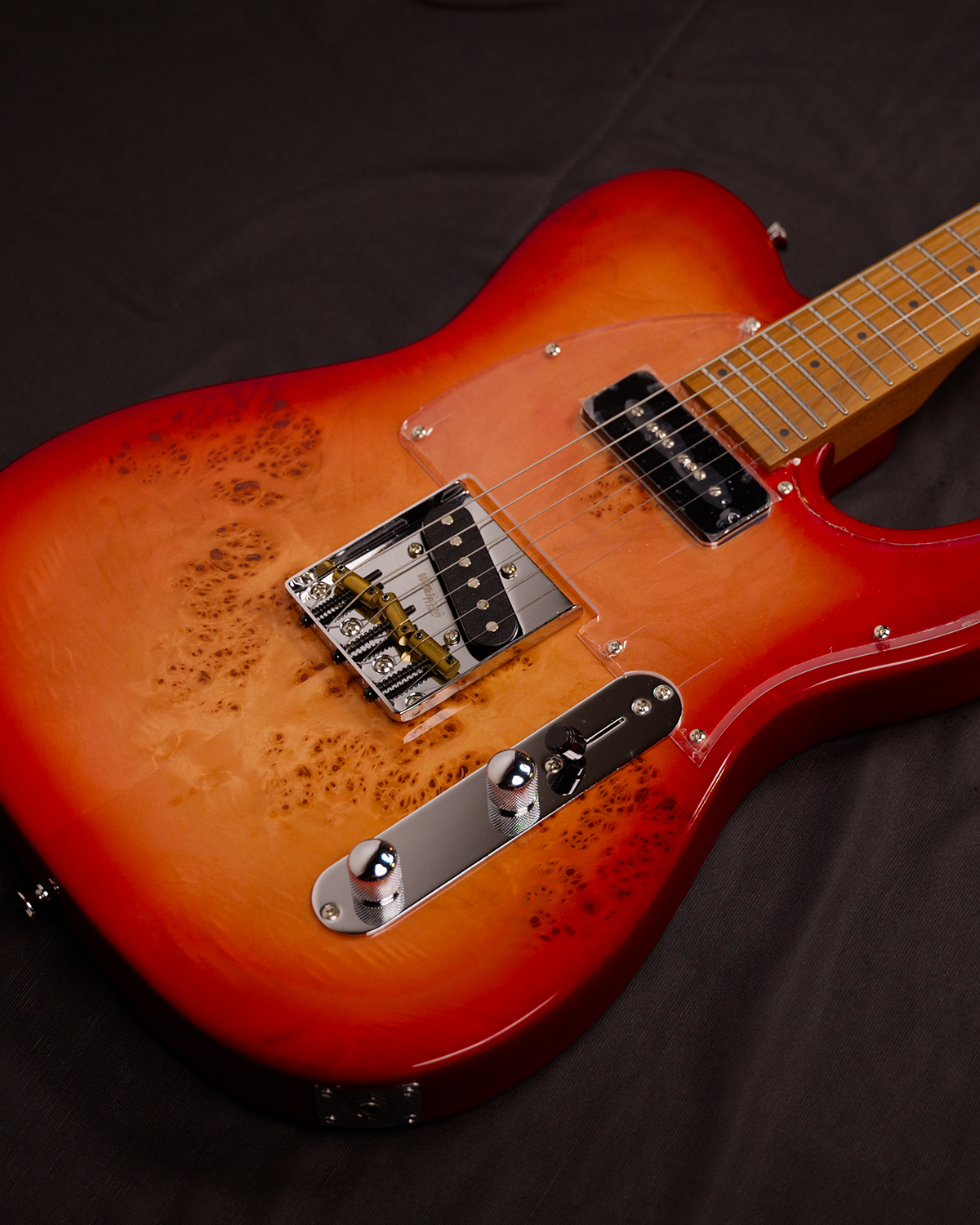 SQOE SETL550 Cherry Red Tele-Style Guitar