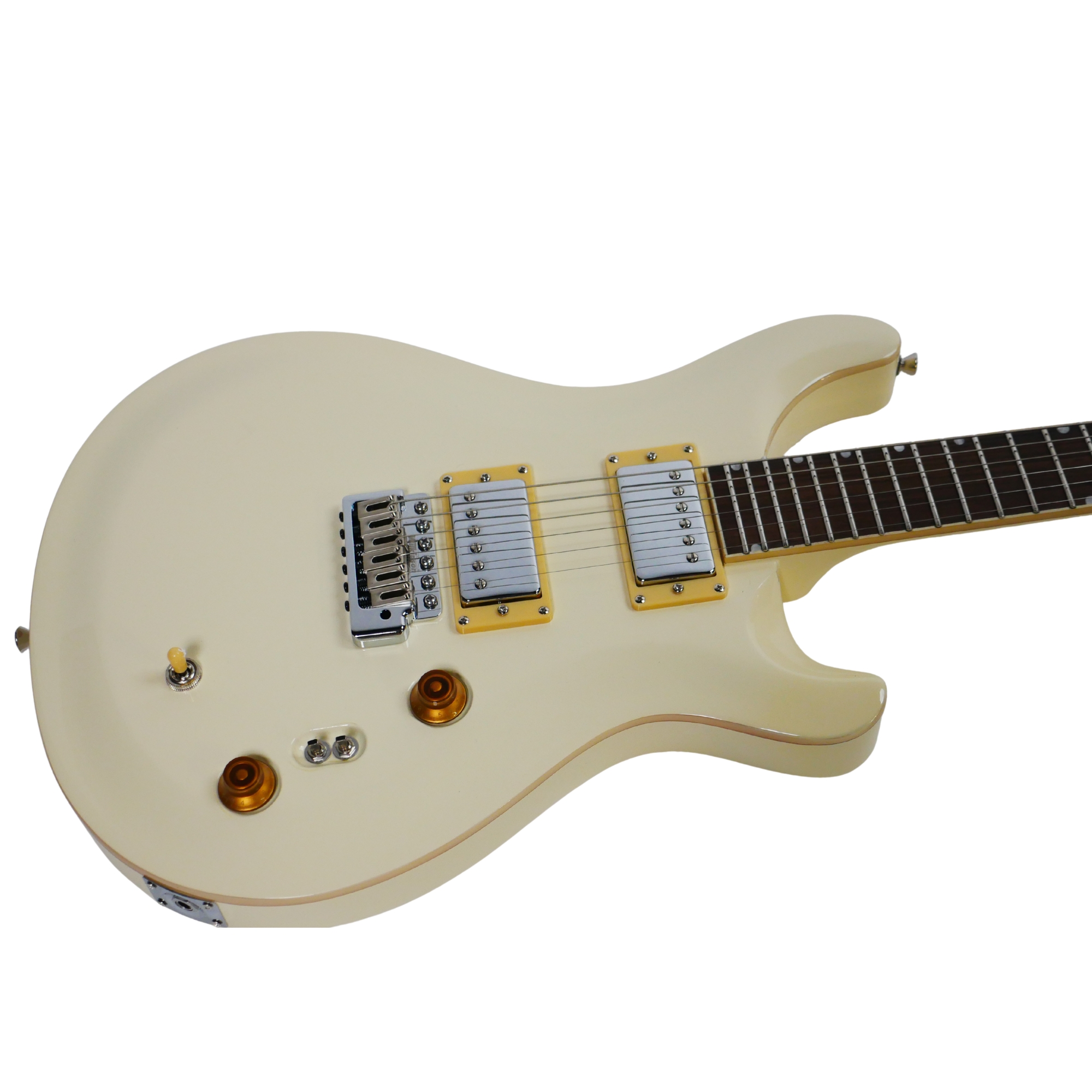 SQOE SE200 OLYMPIC WHITE Electric Guitar Wilkinson Tremolo Mirror Gloss Finish
