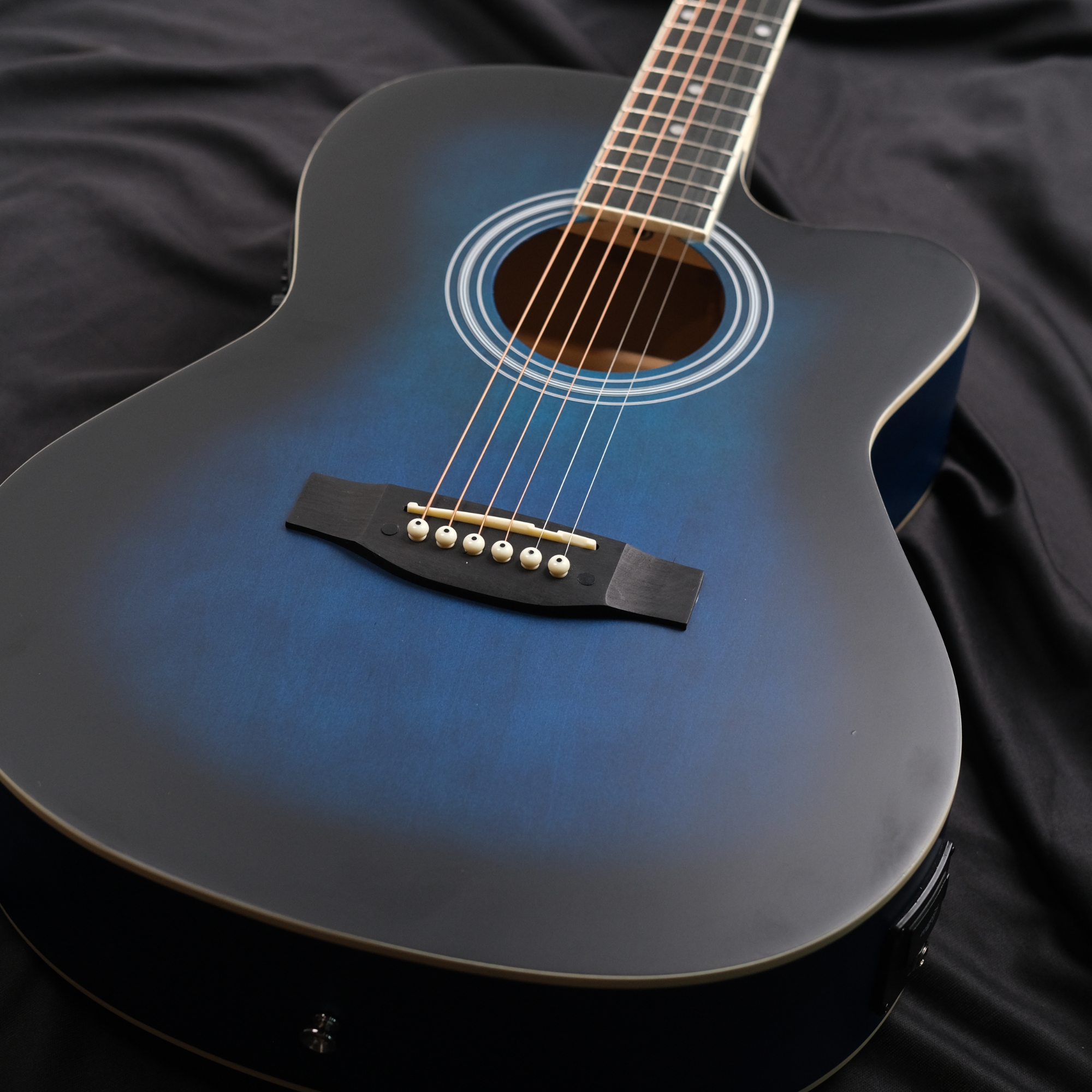 Richtone 39inch RT39CEQ 3 BAND EQ blueburst matt cutaway guitar